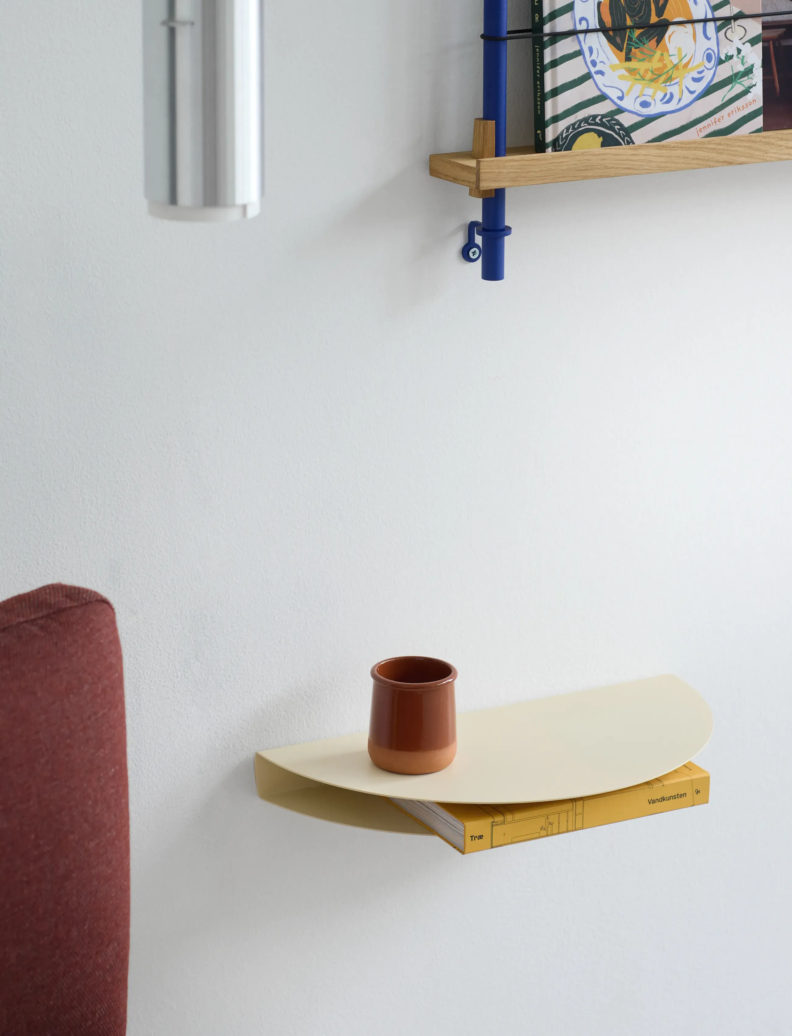 MOEBE - Half Moon Shelf, Terracotta, Large - storage & shelves - terracotta - 2