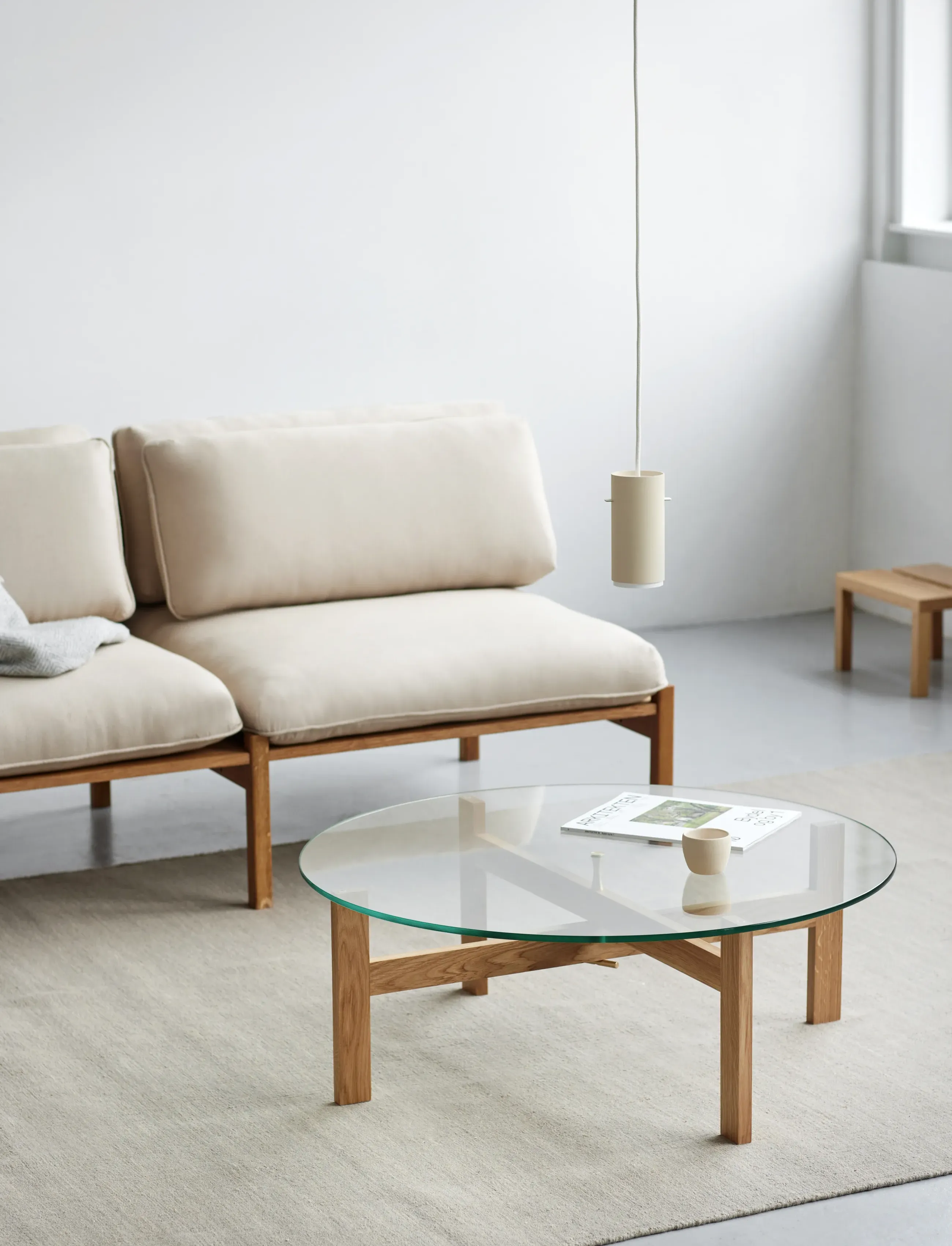 MOEBE - Round Coffee Table, 88 cm, Oak (FSC 100%) - soffbord - oak - 3