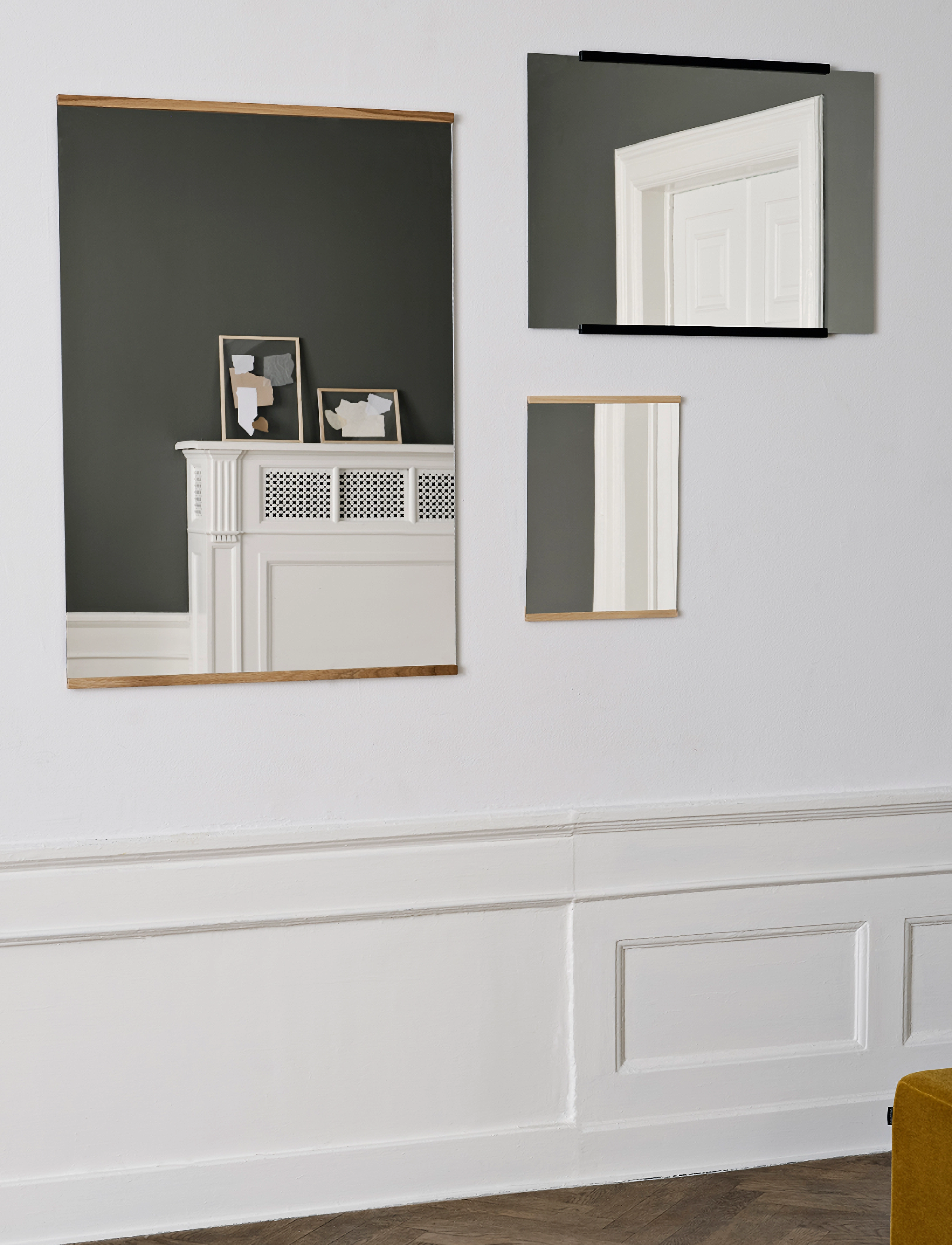 MOEBE Rectangular Wall Mirror, 30X40, Oak (Fsc 100%), 30X43.5 cm, Mirrors, Braun - Homeware