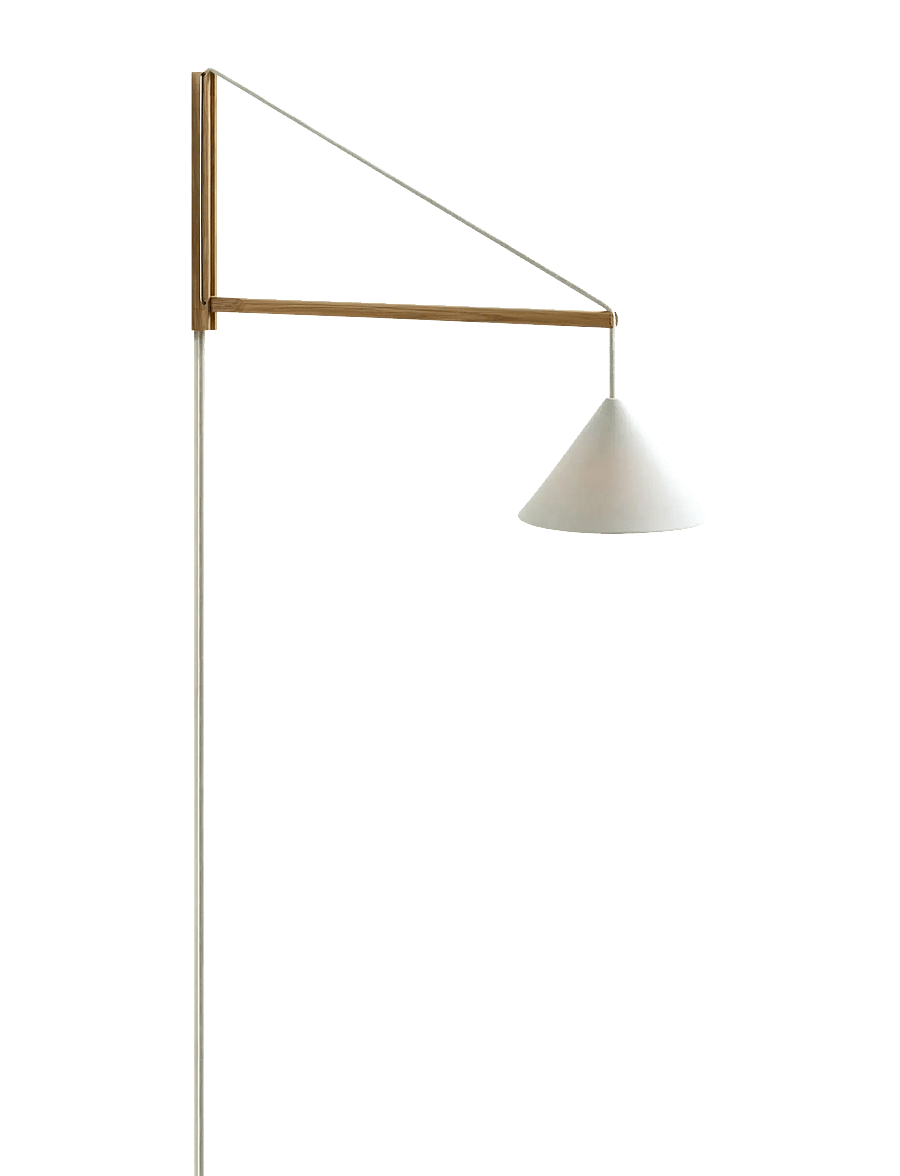 MOEBE - Suspended Wall Lamp, Oak, White (FSC 100 %) - wandleuchten - oak - 1