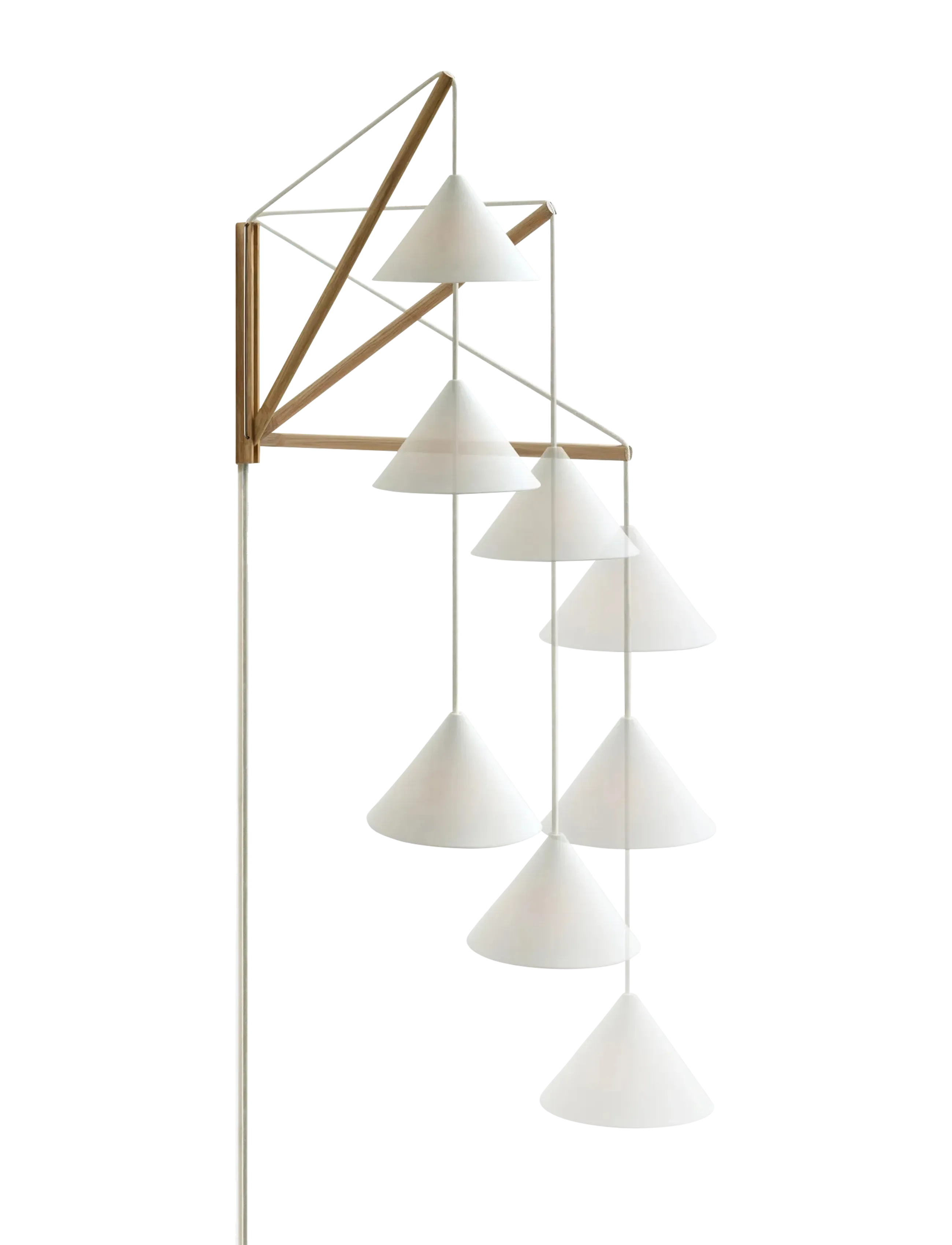 MOEBE - Suspended Wall Lamp, Oak, White (FSC 100 %) - væglamper - oak - 2
