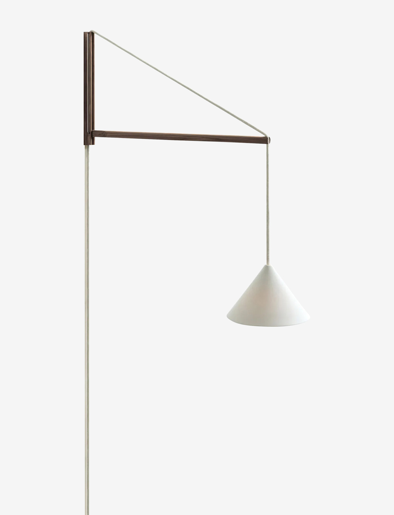 MOEBE Suspended Wall Lamp, Smoked Oak, White (FSC 100 %) - Lamps - SMOKED OAK / white