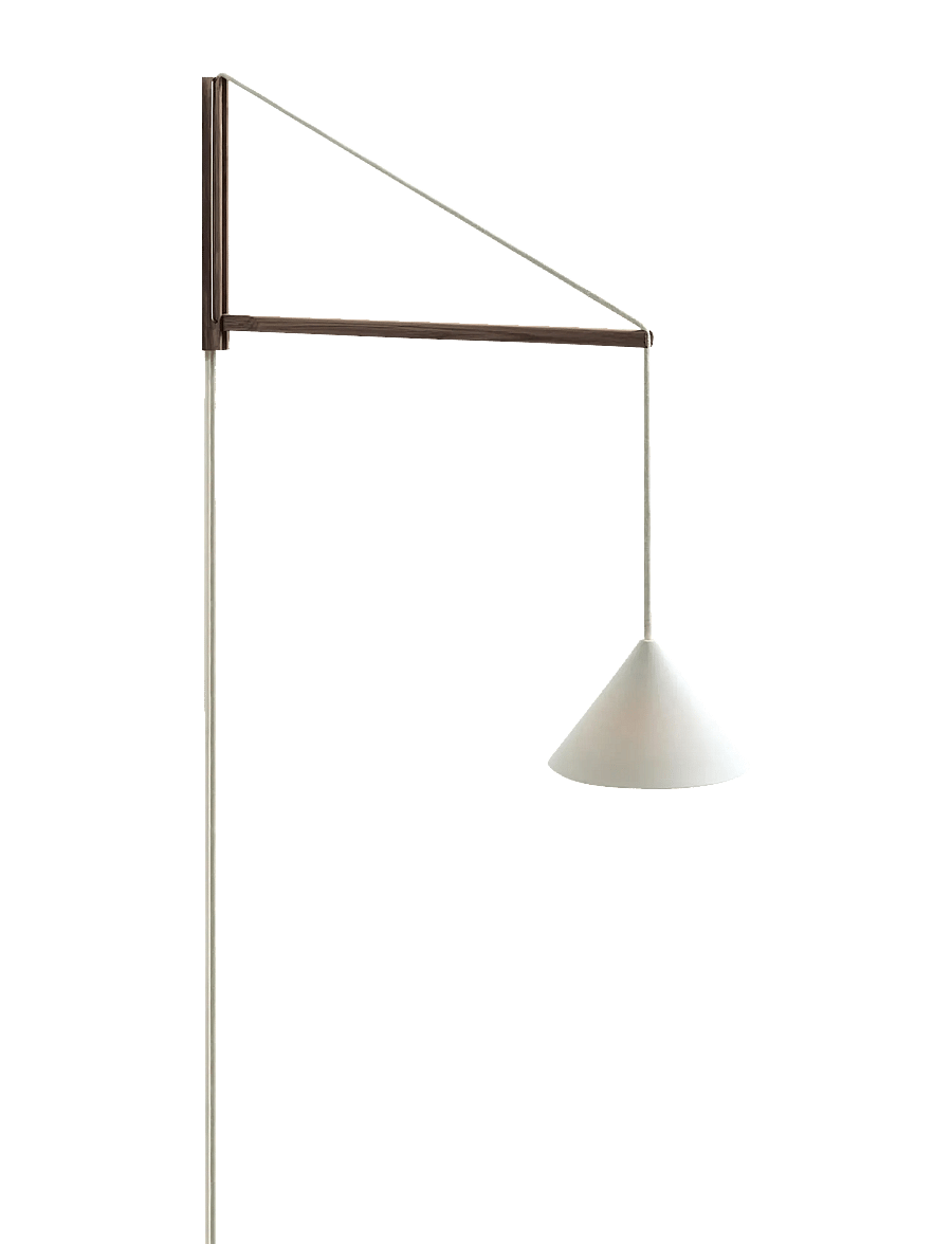 MOEBE - Suspended Wall Lamp, Smoked Oak, White (FSC 100 %) - wandleuchten - smoked oak - 1