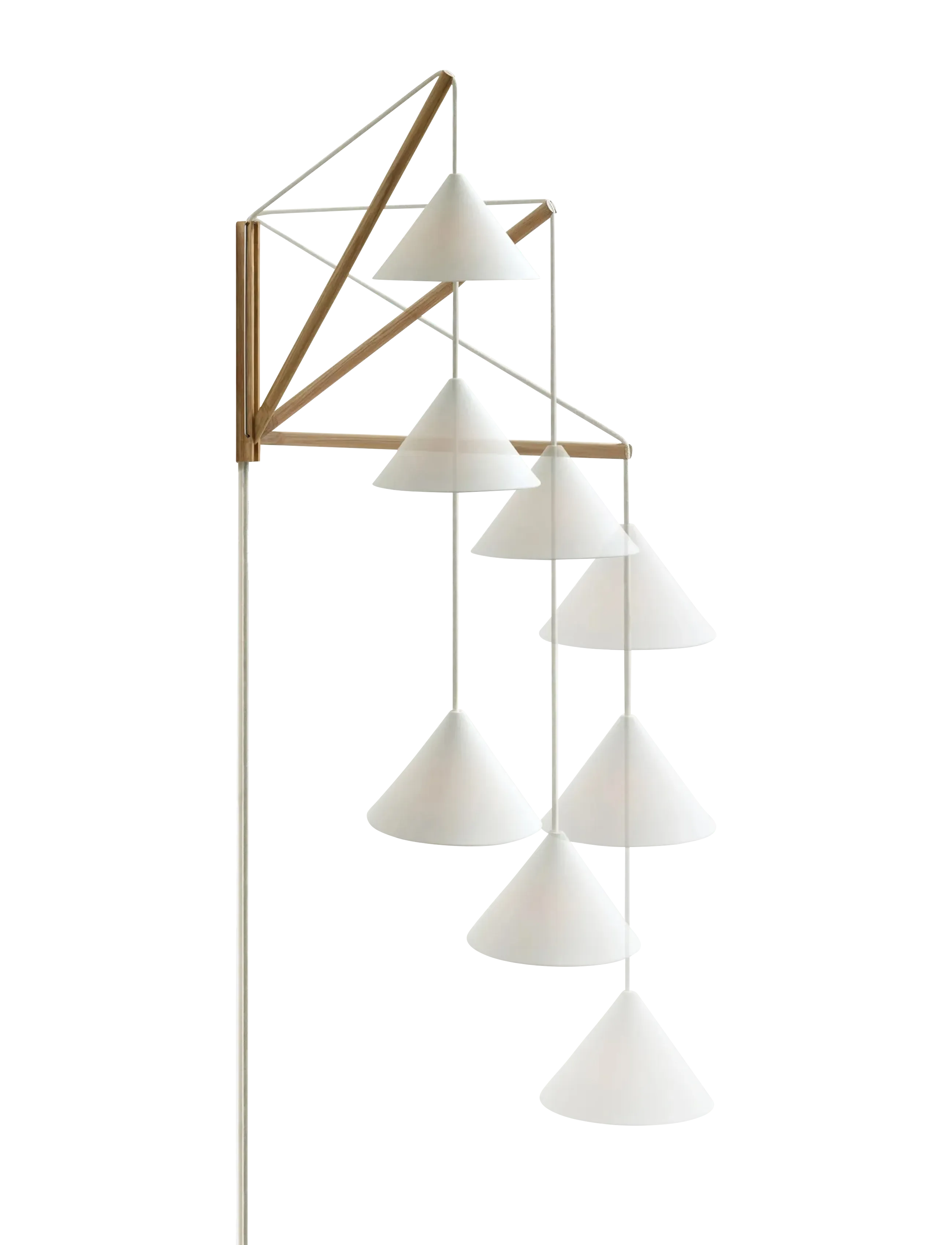 MOEBE - Suspended Wall Lamp, Smoked Oak, White (FSC 100 %) - væglamper - smoked oak - 2