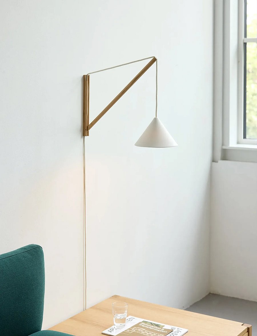 MOEBE - Suspended Wall Lamp, Smoked Oak, White (FSC 100 %) - wandleuchten - smoked oak - 5