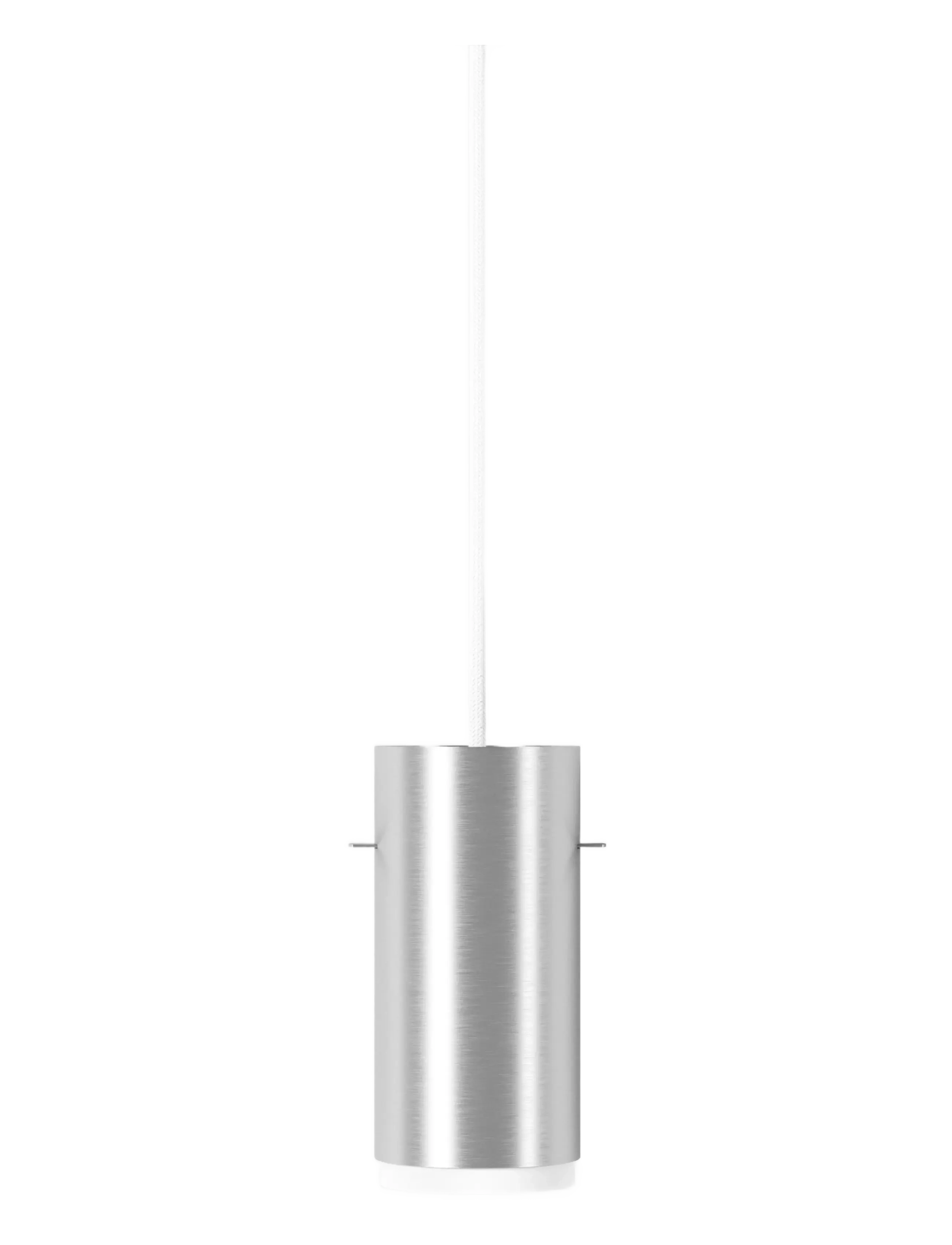 MOEBE Tube Pendant, Brushed Aluminium, Small, Pendellampe, Sølv, Str: 8X16CM