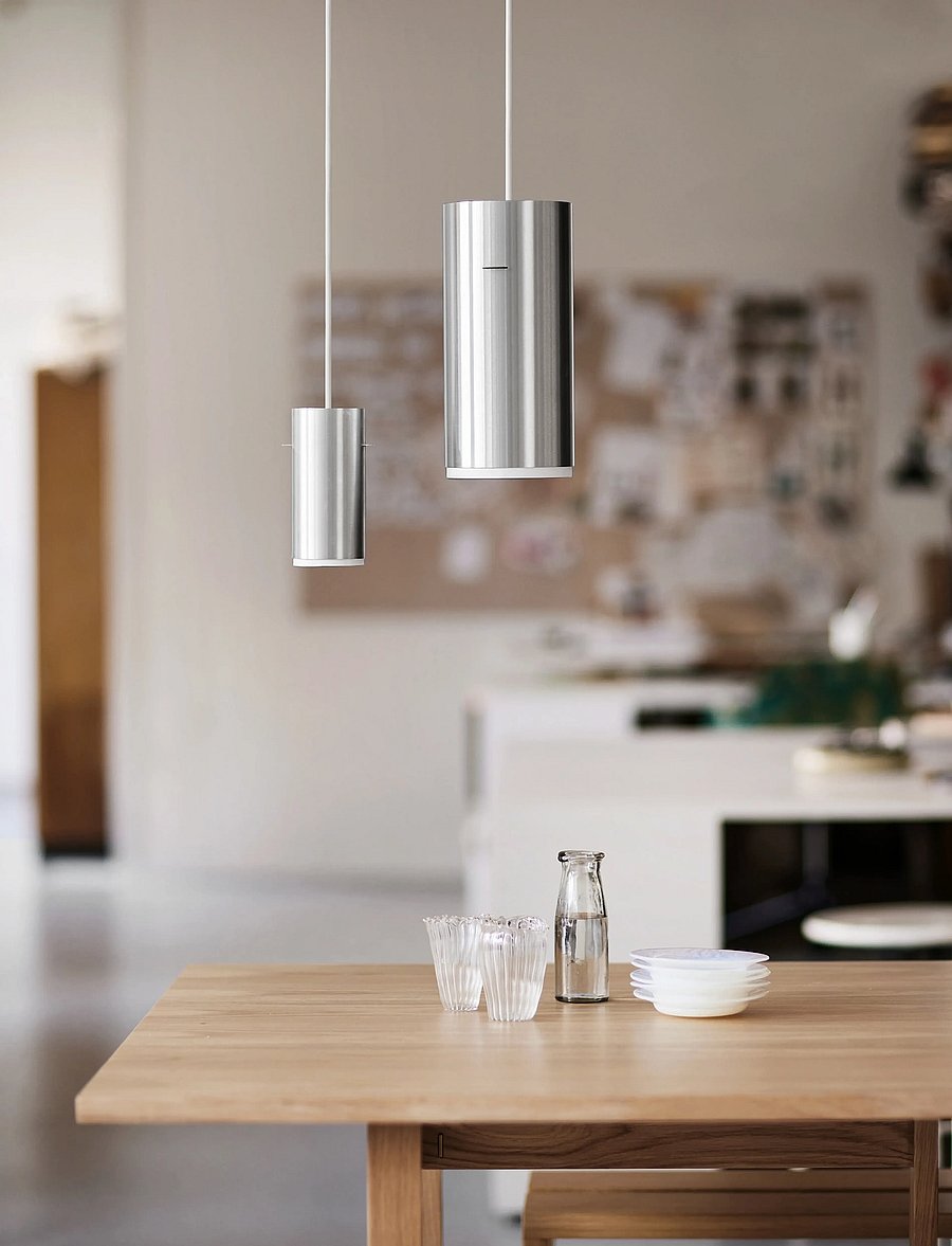 MOEBE - Tube Pendant, Brushed Aluminium, Small - rippvalgustid - brushed aluminium - 0