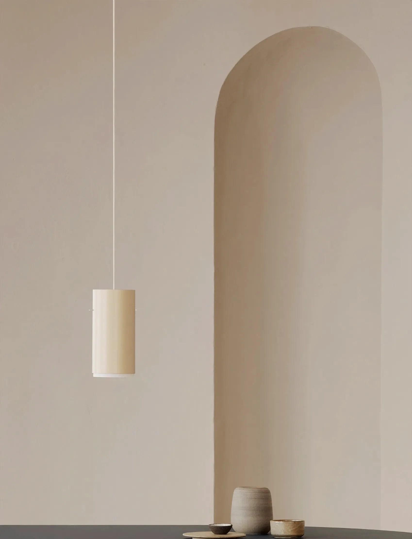 MOEBE - Tube Pendant, Beige, Small - rippvalgustid - beige - 2