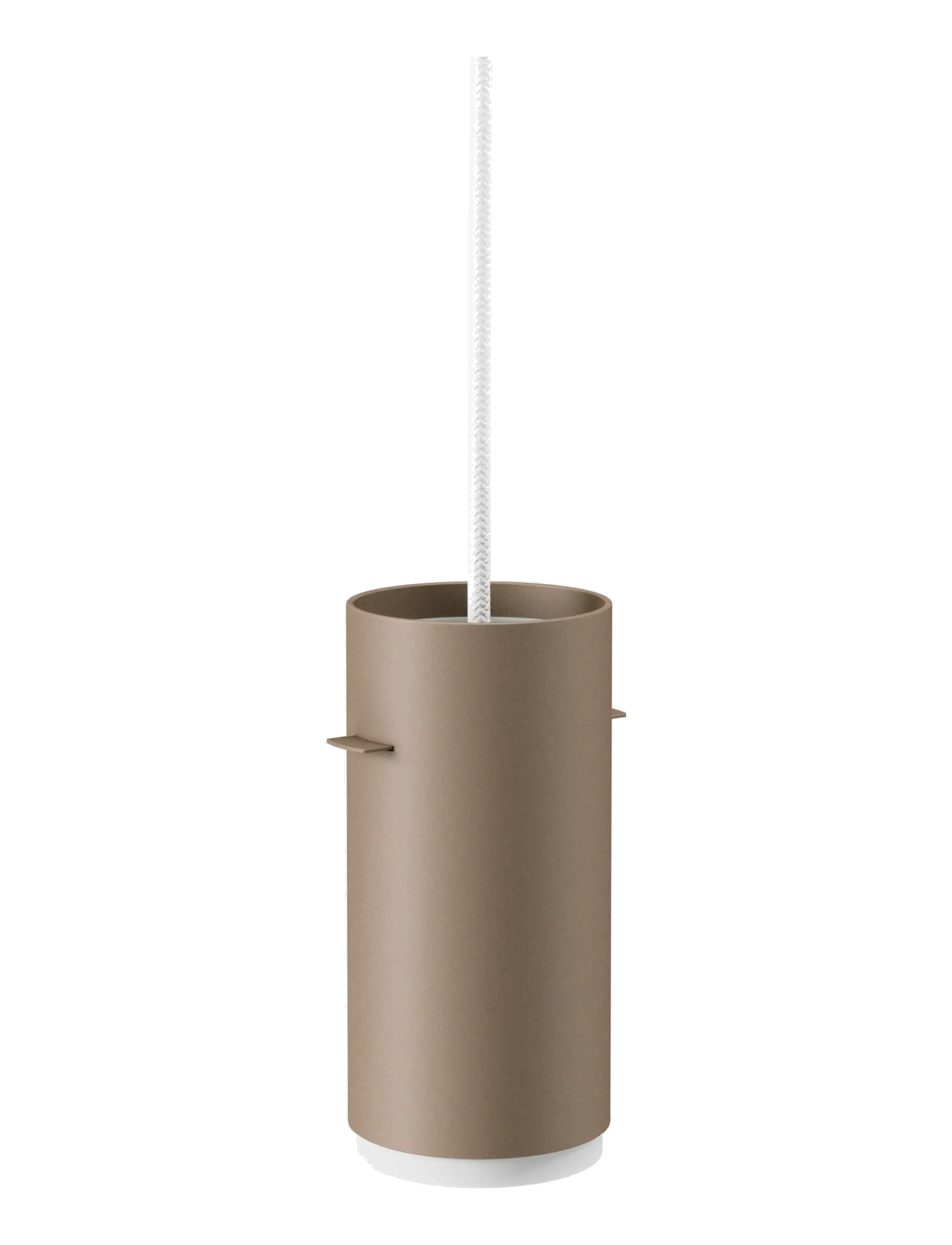 MOEBE Tube Pendant, Warm Grey, Small, Pendellampe, Brun, Str: 8X16CM