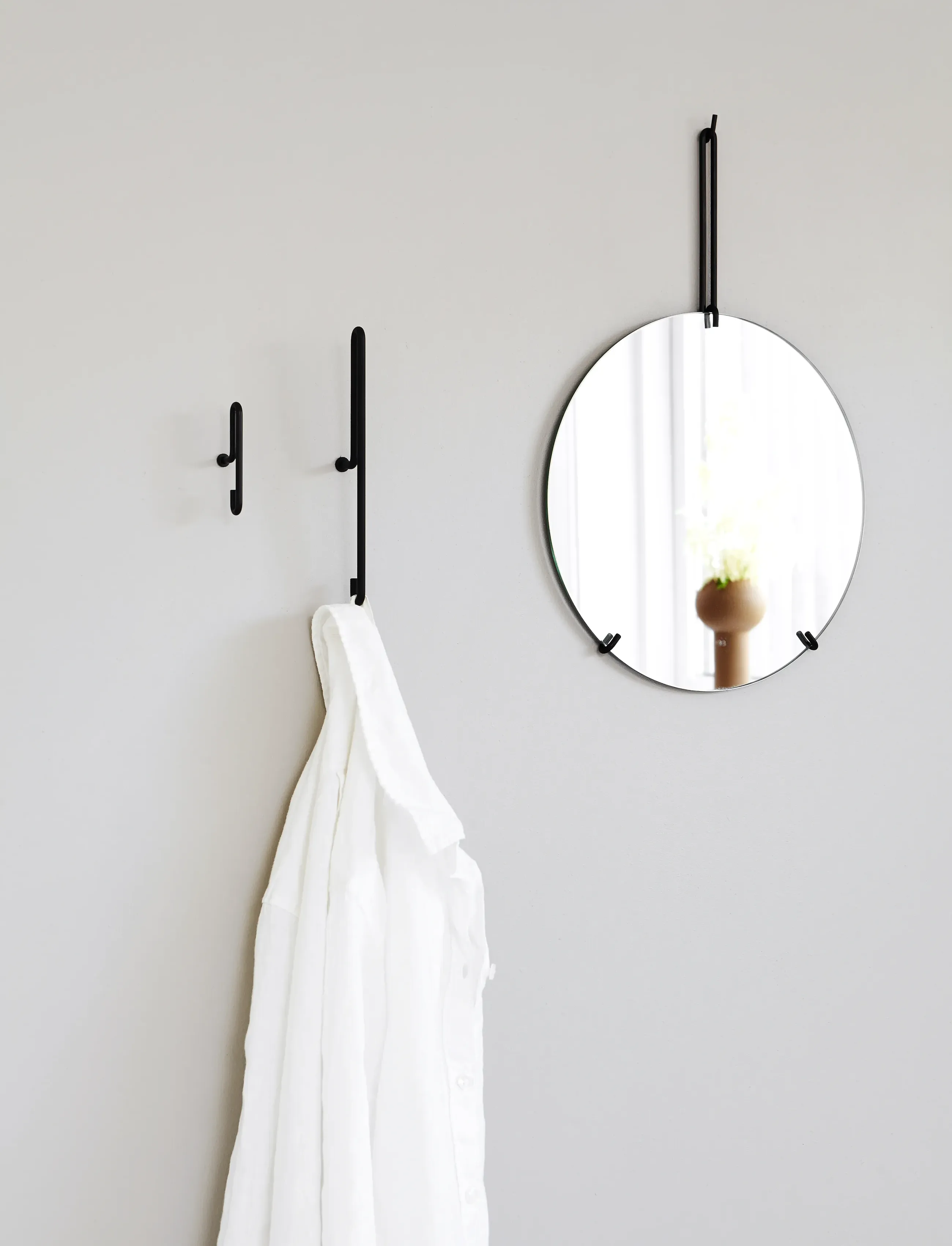 MOEBE - Wall hooks small 2-pack - haken - black - 2