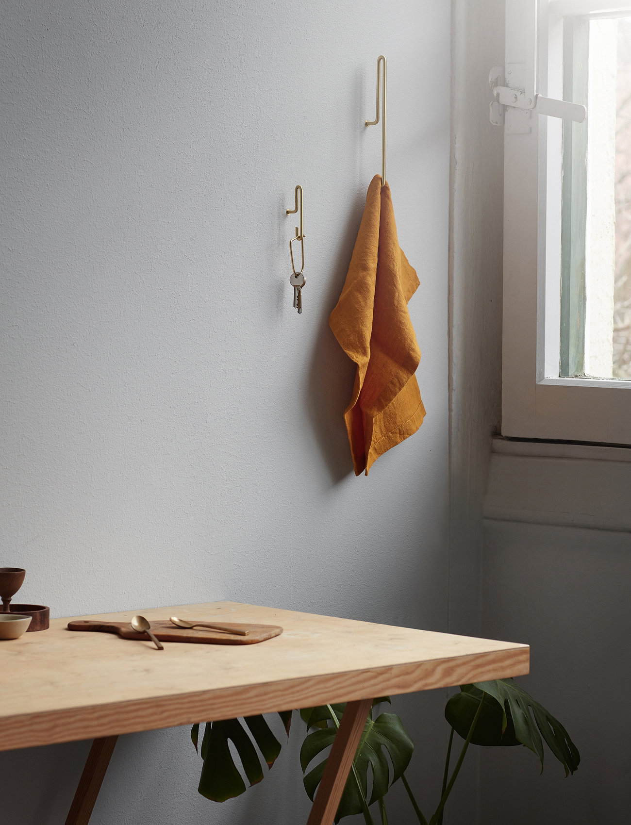 MOEBE Wall Hook Large 1-Pack, One Size, Hooks & Knobs, Gold - Hooks, Homeware