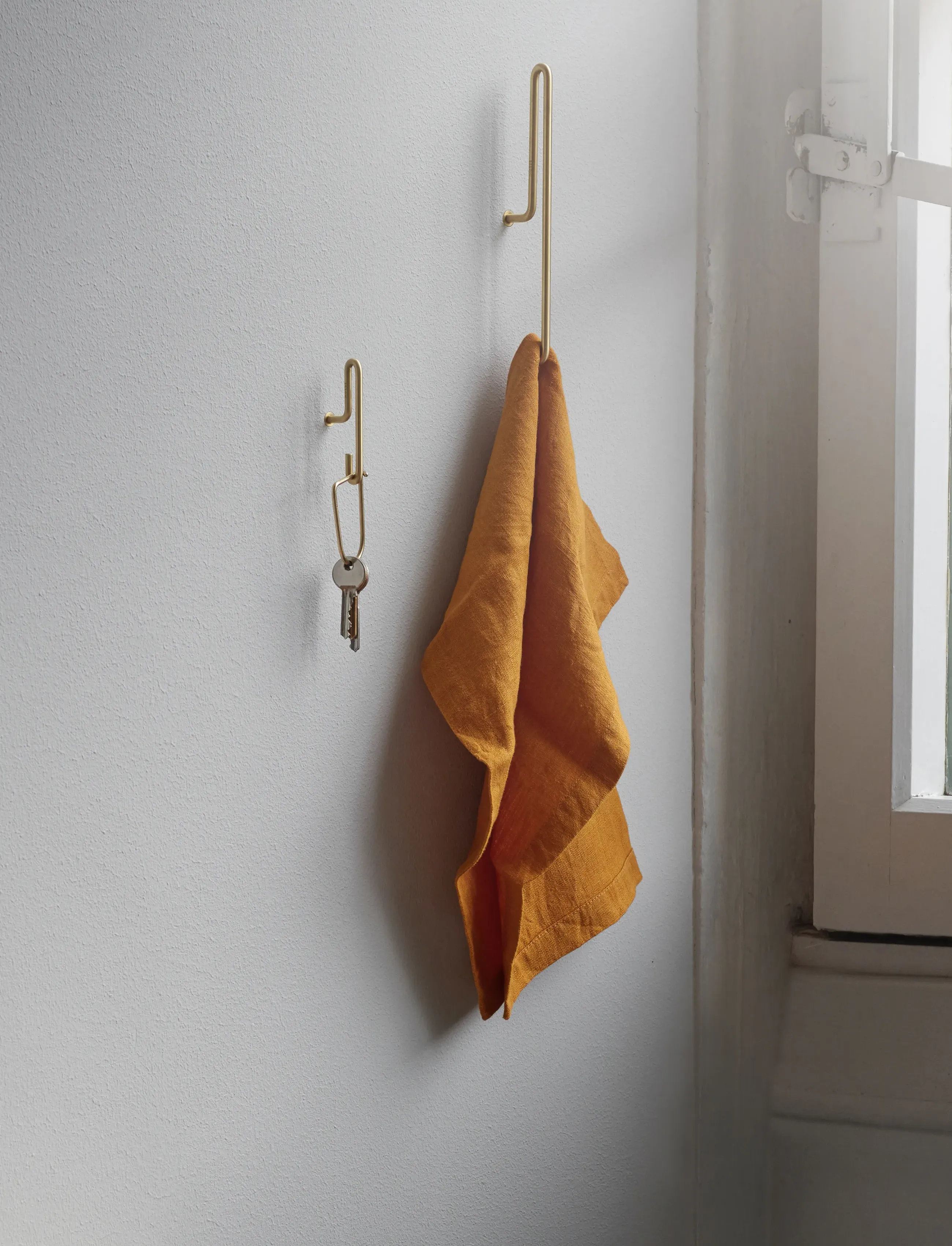 MOEBE - Wall hooks small 2-pack - koukut - gold - 2