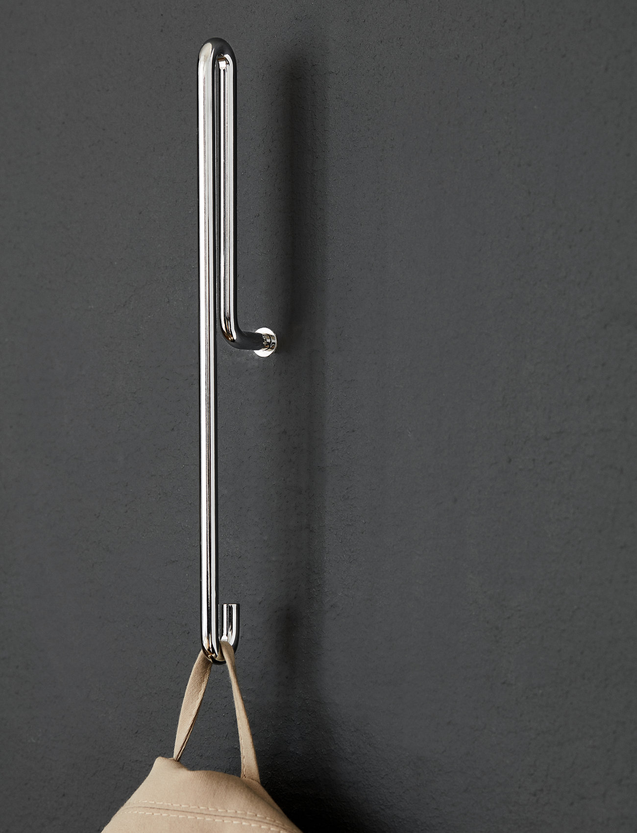 MOEBE Wall Hook, Stainless Steel, Large, 20X7 cm, Hooks & Knobs, Silber - Hooks, Homeware