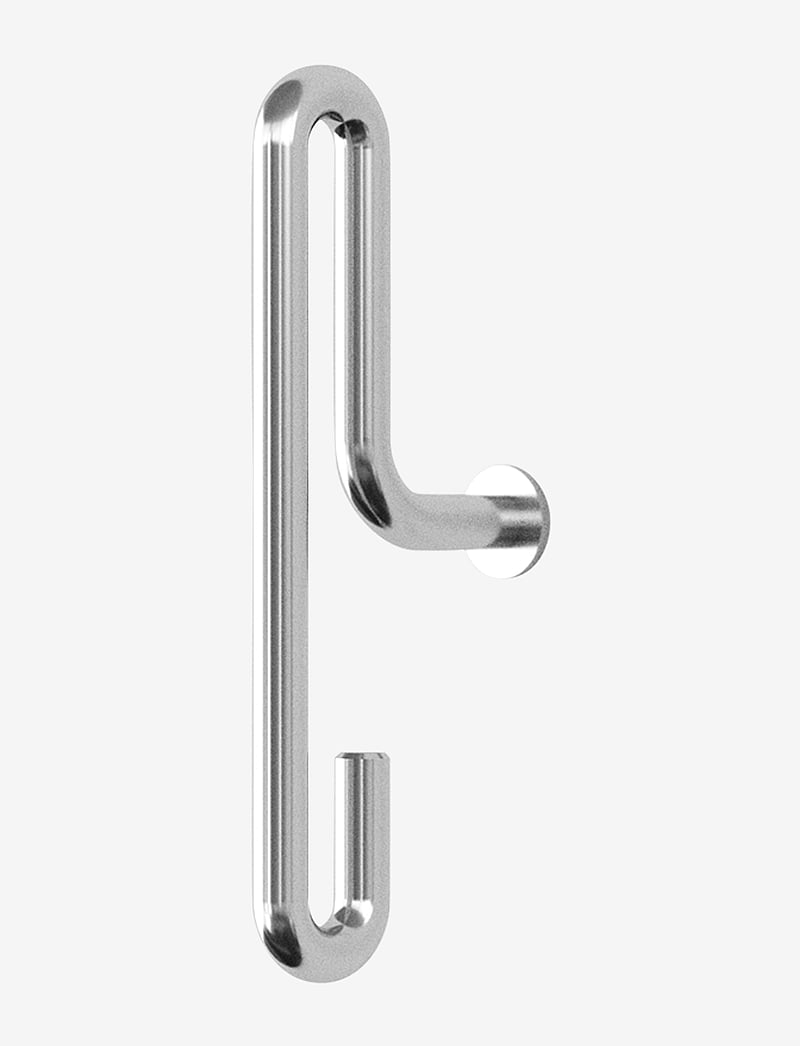 MOEBE - Wall Hook, Stainless Steel, Small (x2) - krókar - chrome - 1