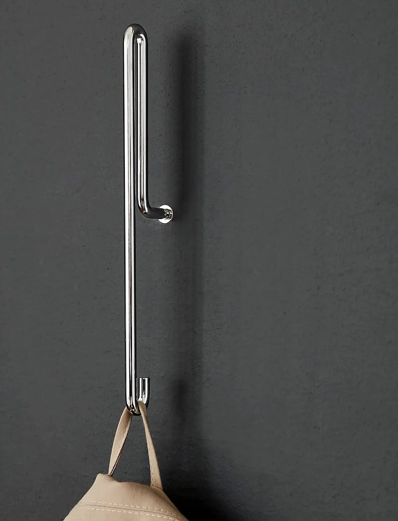 MOEBE - Wall Hook, Stainless Steel, Small (x2) - krókar - chrome - 0