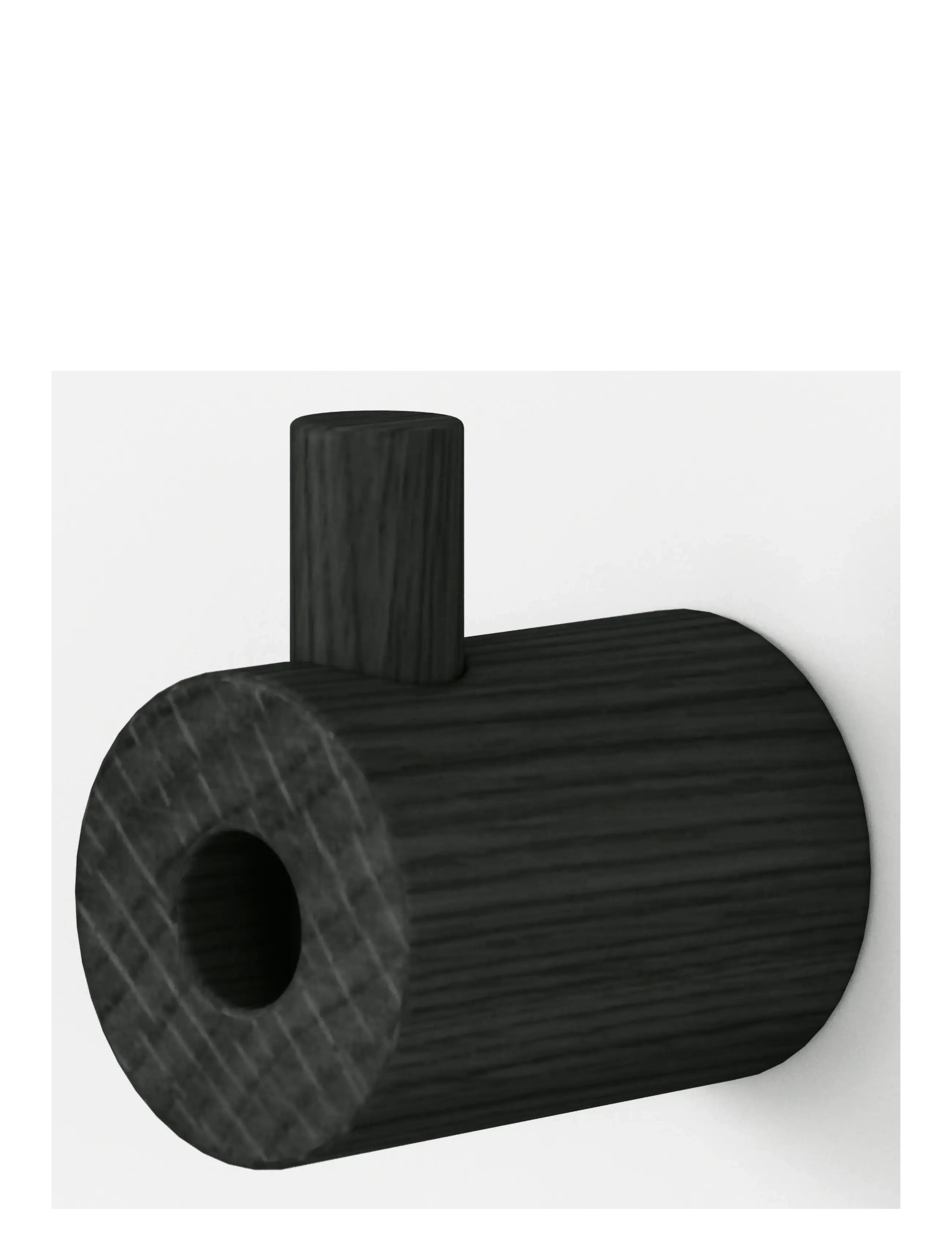 MOEBE Wooden Wall Hook, One Size, Hooks & Knobs, Schwarz - Hooks, Homeware