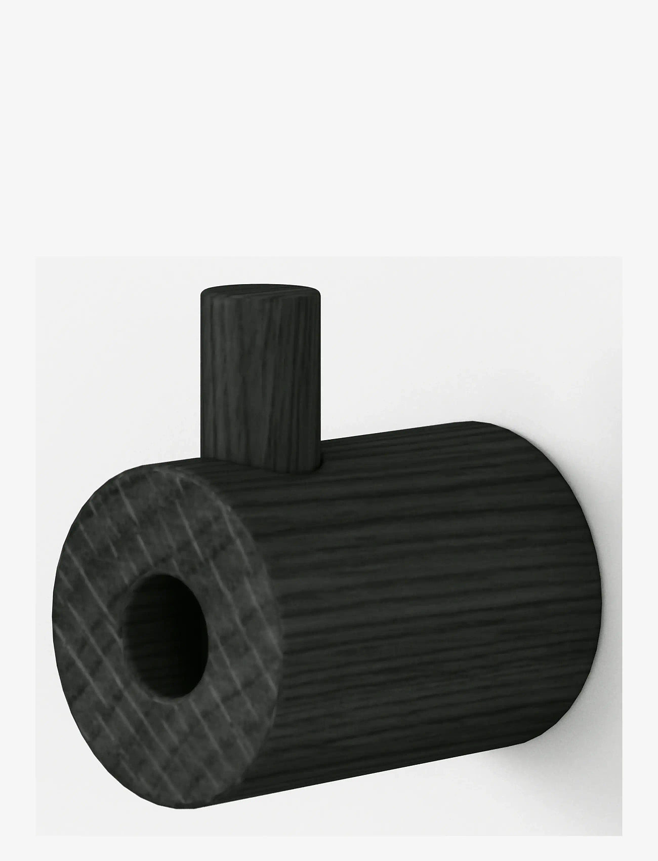 MOEBE - WOODEN WALL HOOK - haken - black - 0