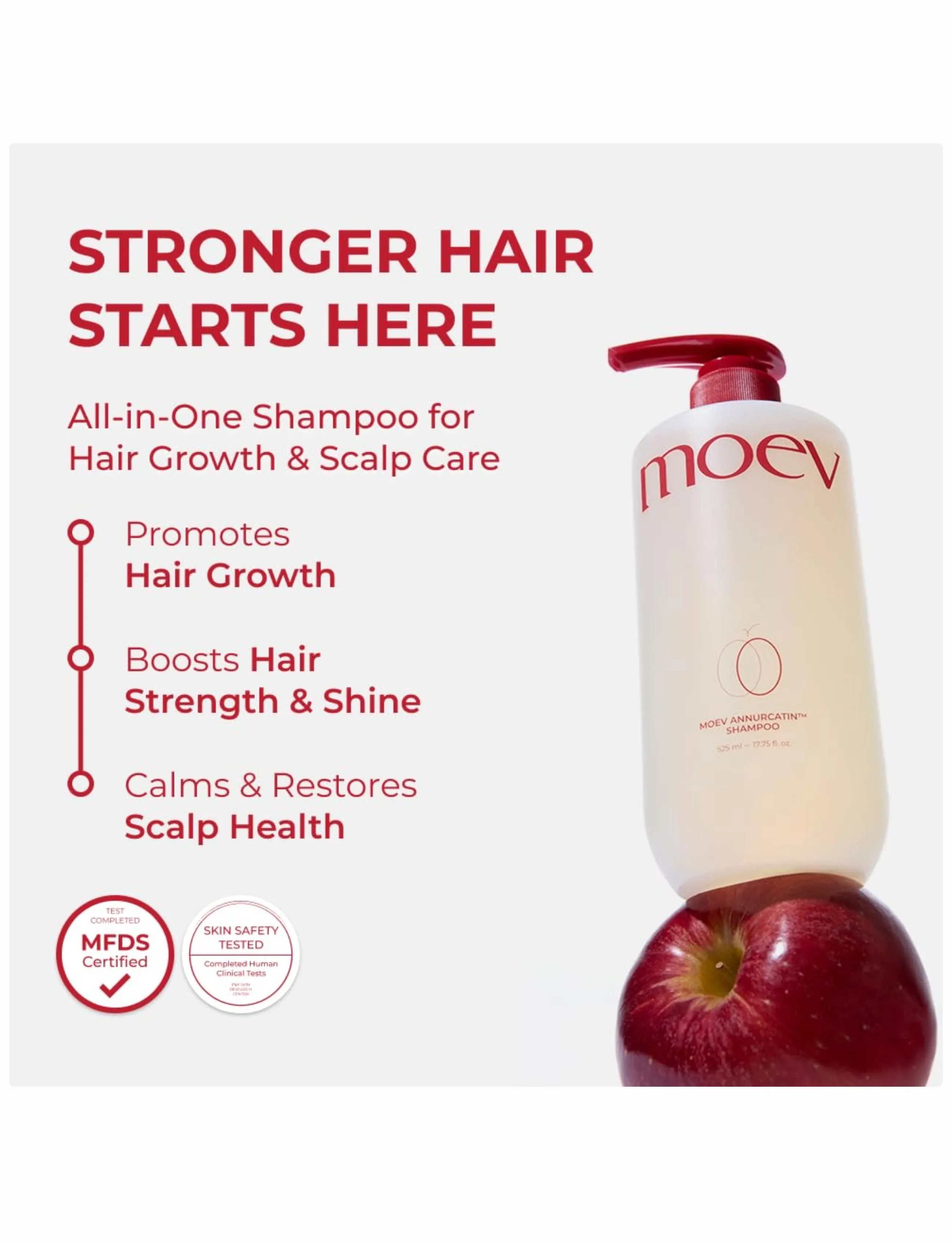 MOEV Annurcatin Shampoo, 525 ml, Nude, Pleje > Shampoo, Dame