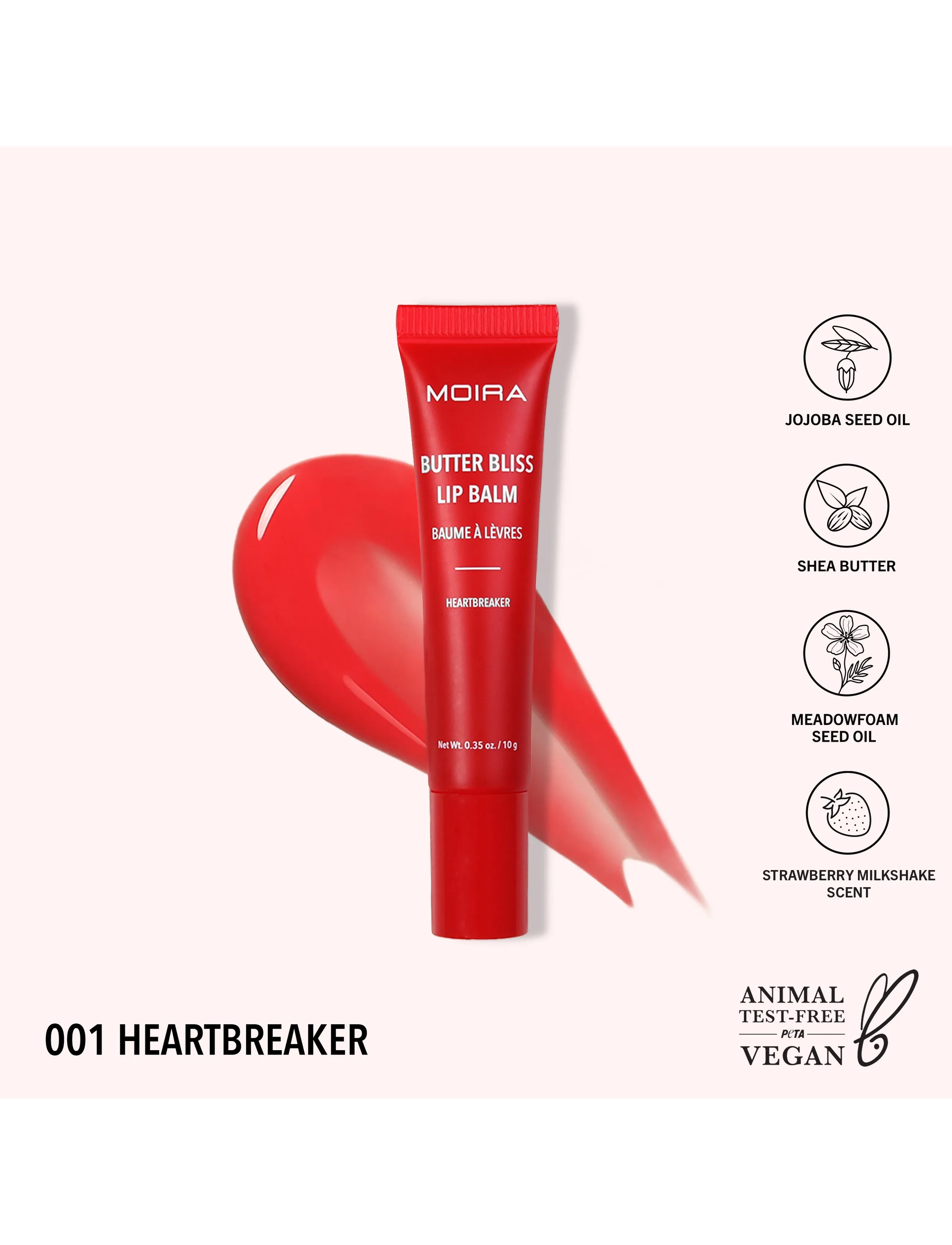 Moira - MOIRA Butter Bliss Lip Balm - läppbalsam - 001 heartbreaker - 2