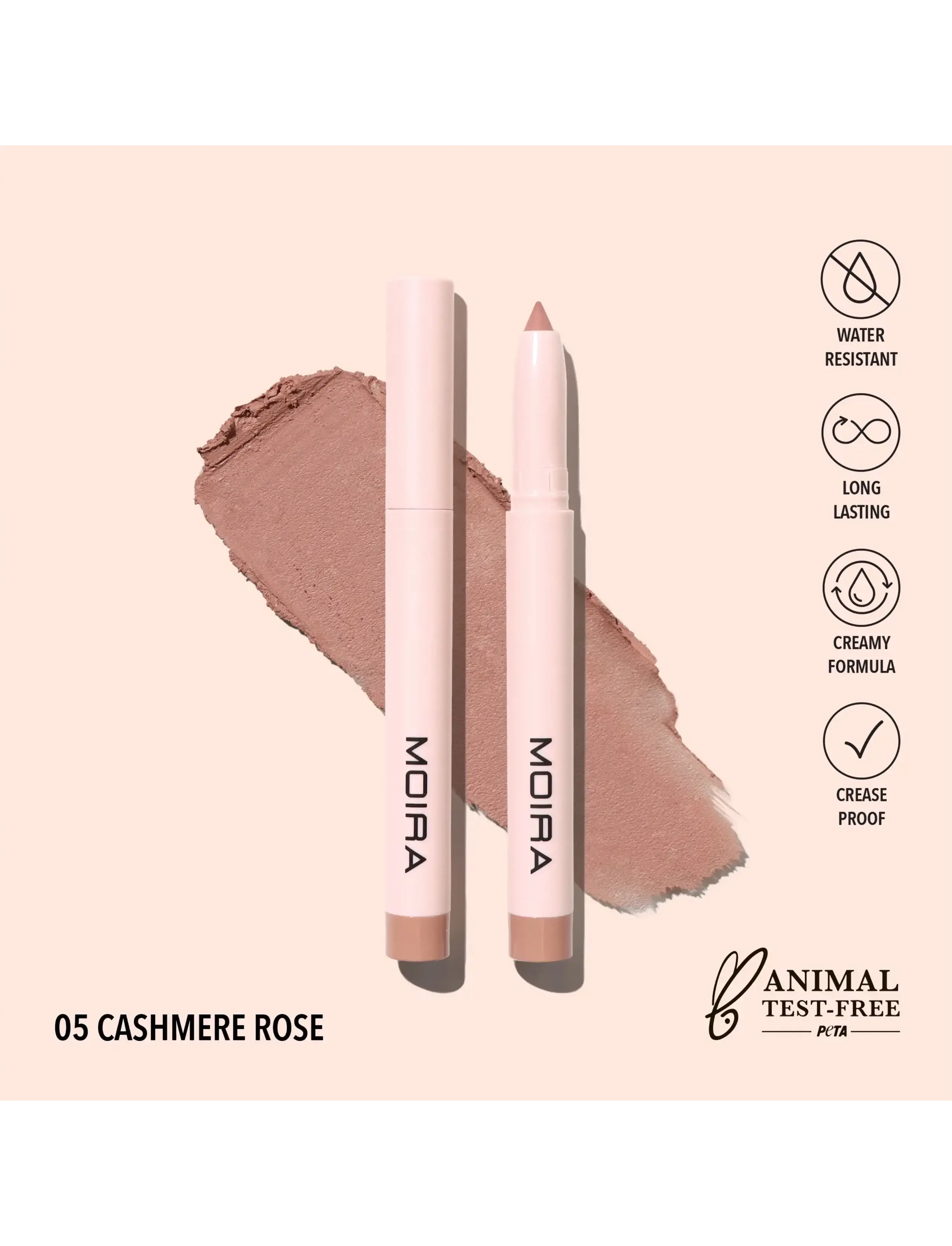 Moira - MOIRA At Glance Stick Shadow  - makeup - 005 cashmere rose - 2