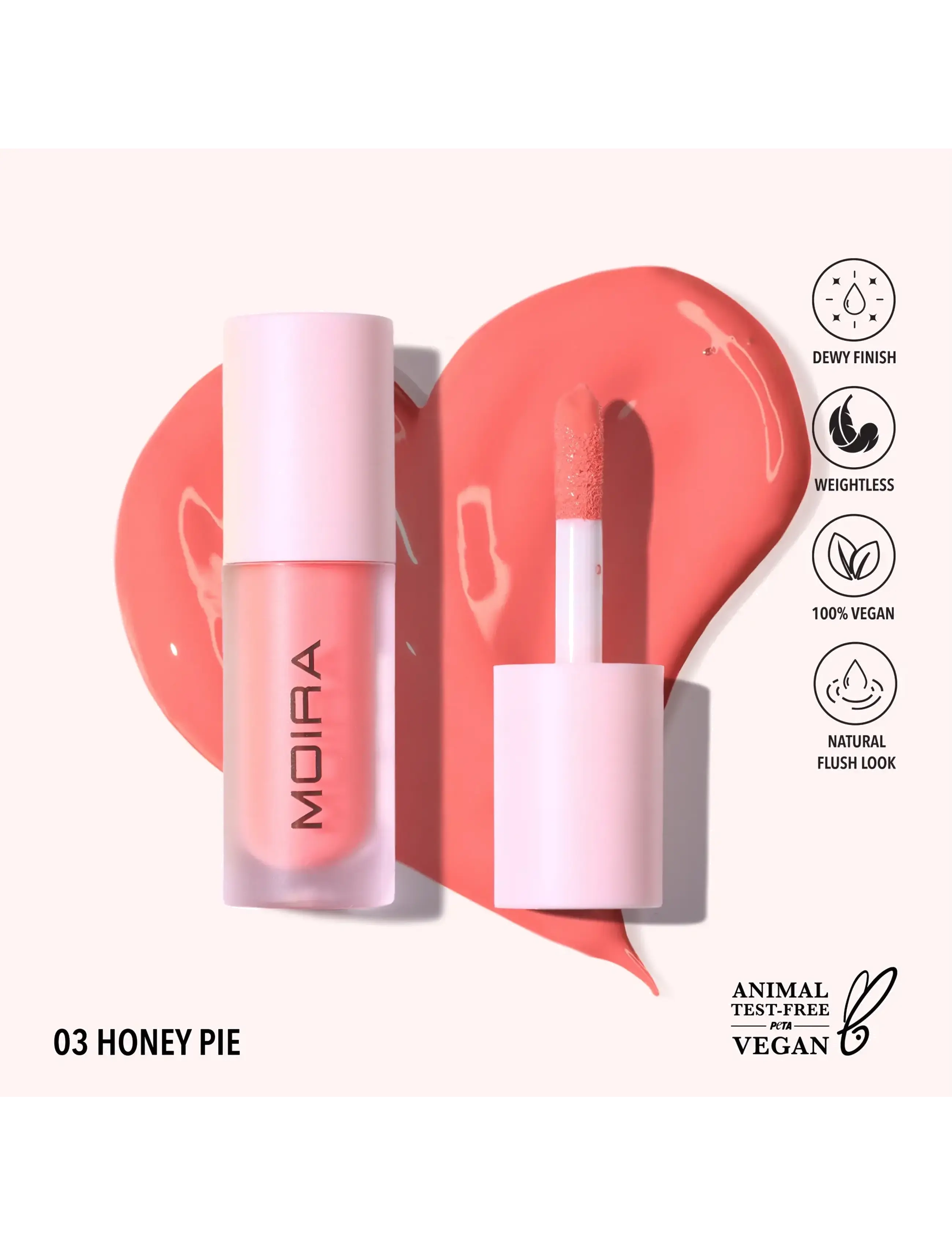 Moira Love Steady Liquid Blush puder, rouge & highlighter dam – bild 4