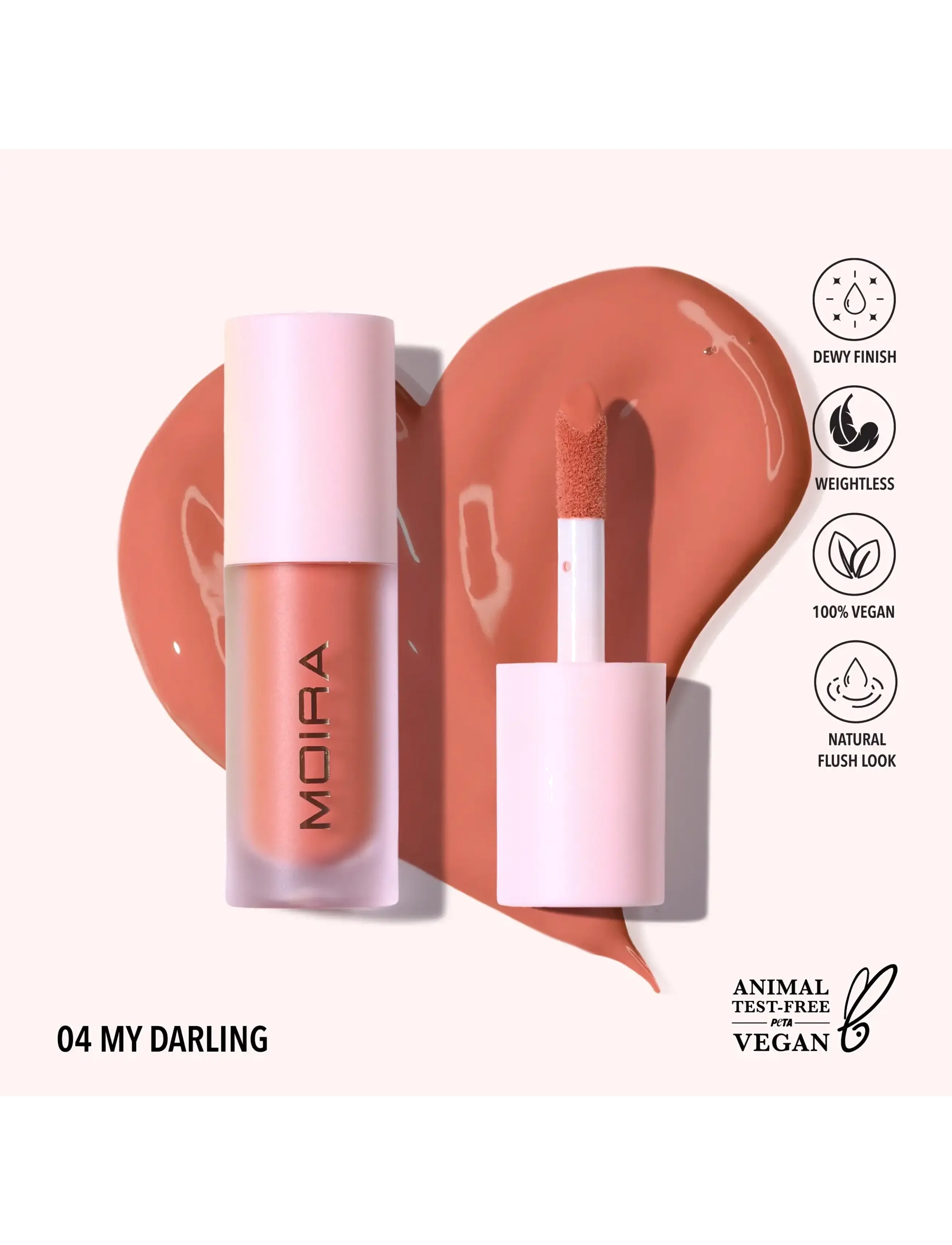 Moira Love Steady Liquid Blush puder, rouge & highlighter dam – bild 4