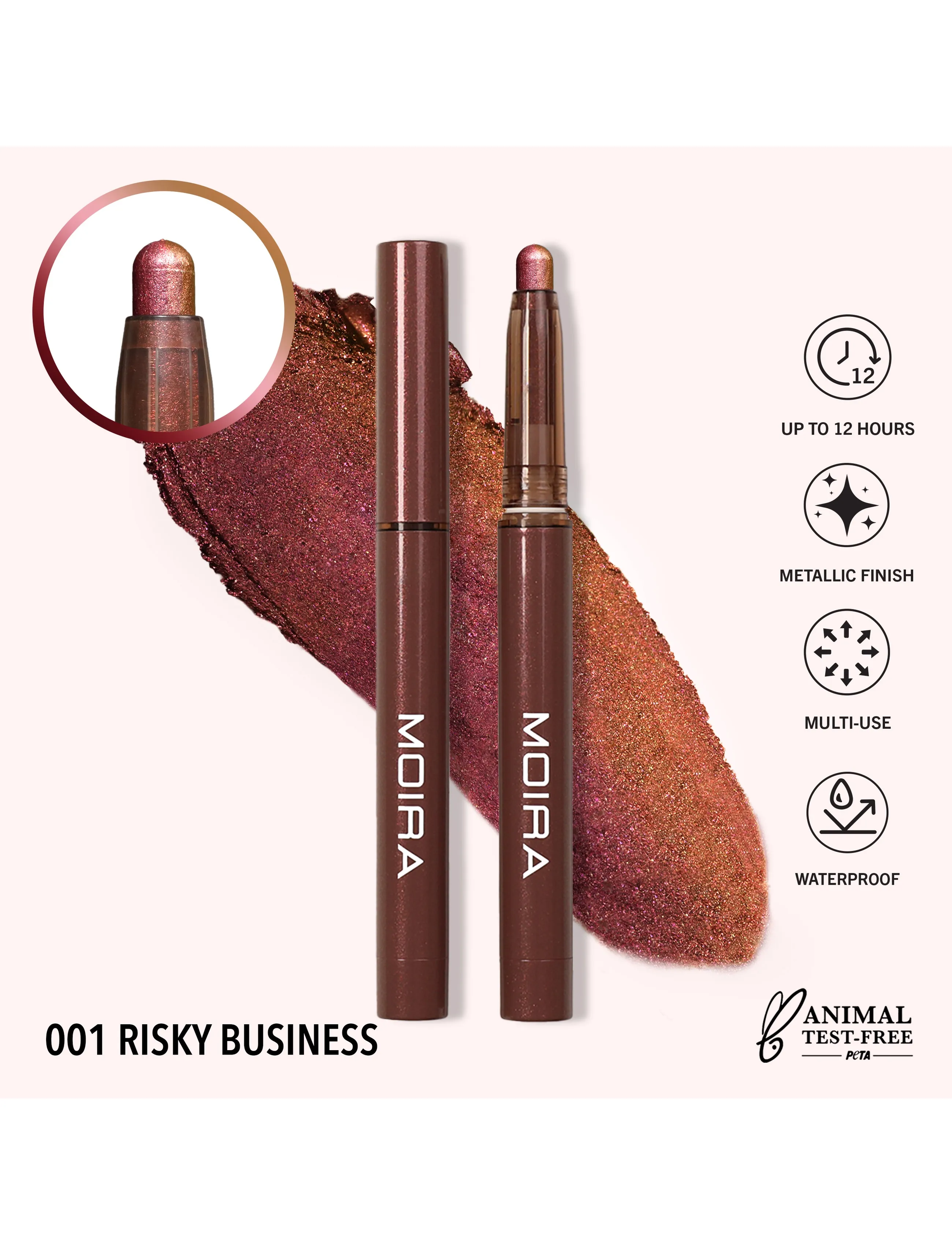 Moira - MOIRA Stellar Glaze Stick Shadow - smink - 001 risky business - 2