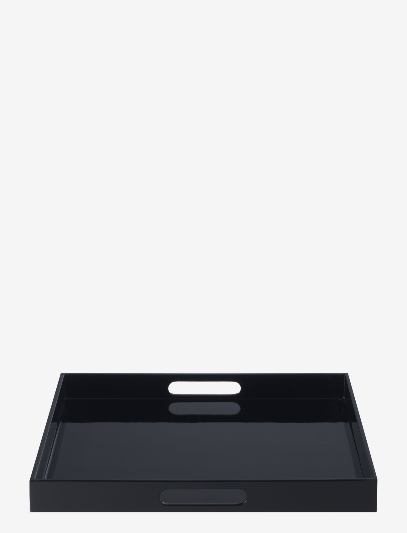 Mojoo - Lux Lacquer Tray w/handle - dienbladen - black - 0