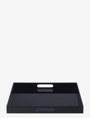Mojoo - Lux Lacquer Tray w/handle - tarjottimet - black - 0