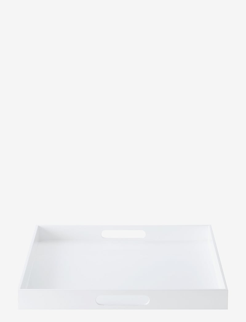 Mojoo - Lux Lacquer Tray w/handle - tabletts - white - 1