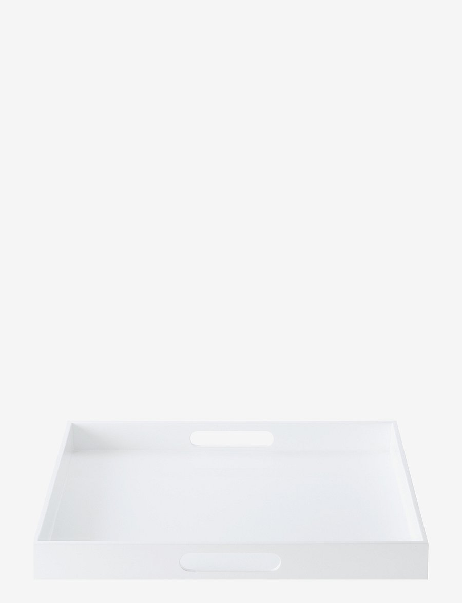 Mojoo - Lux Lacquer Tray w/handle - kandikud - white - 1