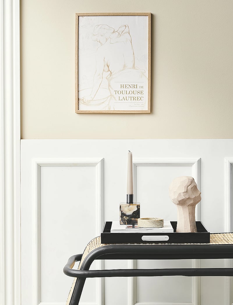 Mojoo - Lux Lacquer Tray w/handle - tabletts - white - 0