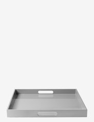 Mojoo - Lux Lacquer Tray w/handle - tabletts - cool grey - 0