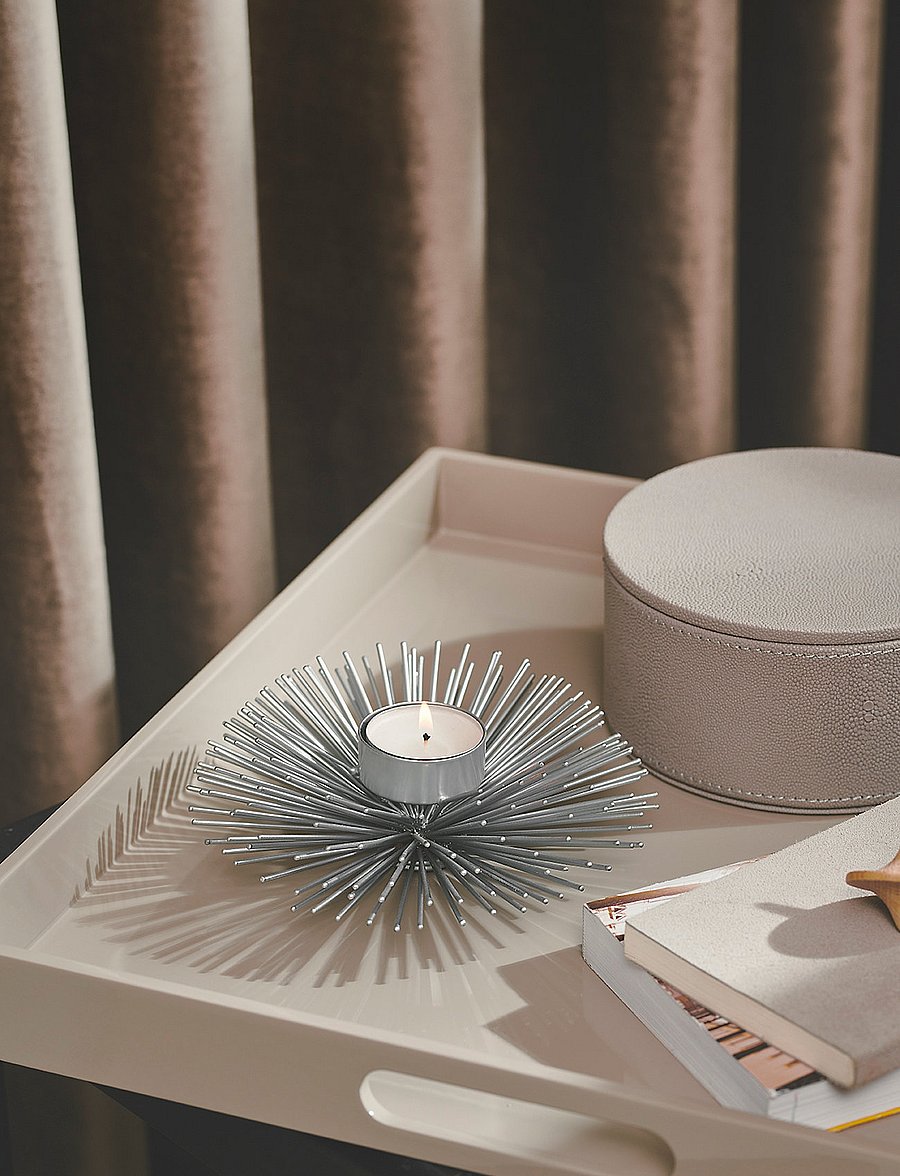 Mojoo - Lux Lacquer Tray w/handle - tabletts - fawn - 2