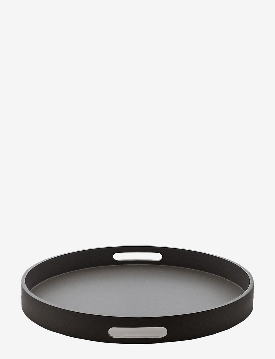 Mojoo - Matt Lacquer Tray w/handle - tabletts - black - 0