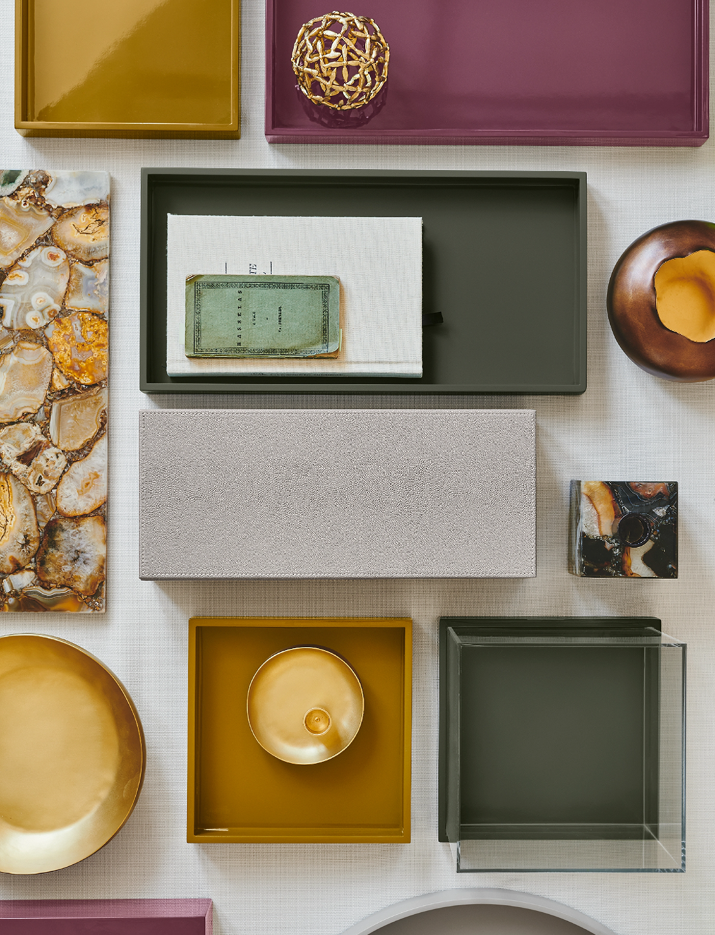 Mojoo - Lux Lacquer Tray - brickor - urban green - 3