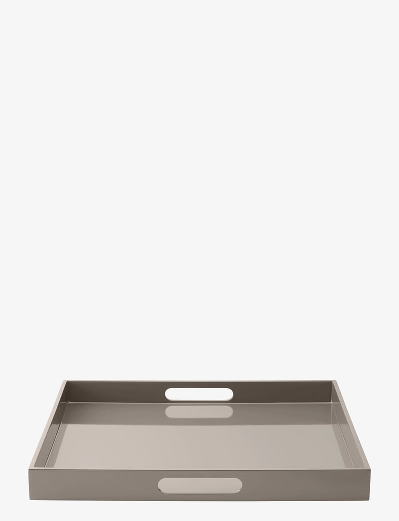 Mojoo - Lux Lacquer Tray w/handle - kandikud - warm grey - 1