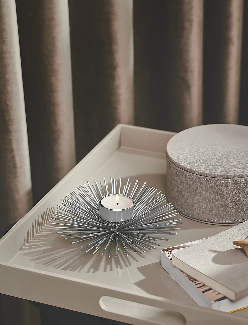 Mojoo - Lux Lacquer Tray w/handle - kandikud - warm grey - 0