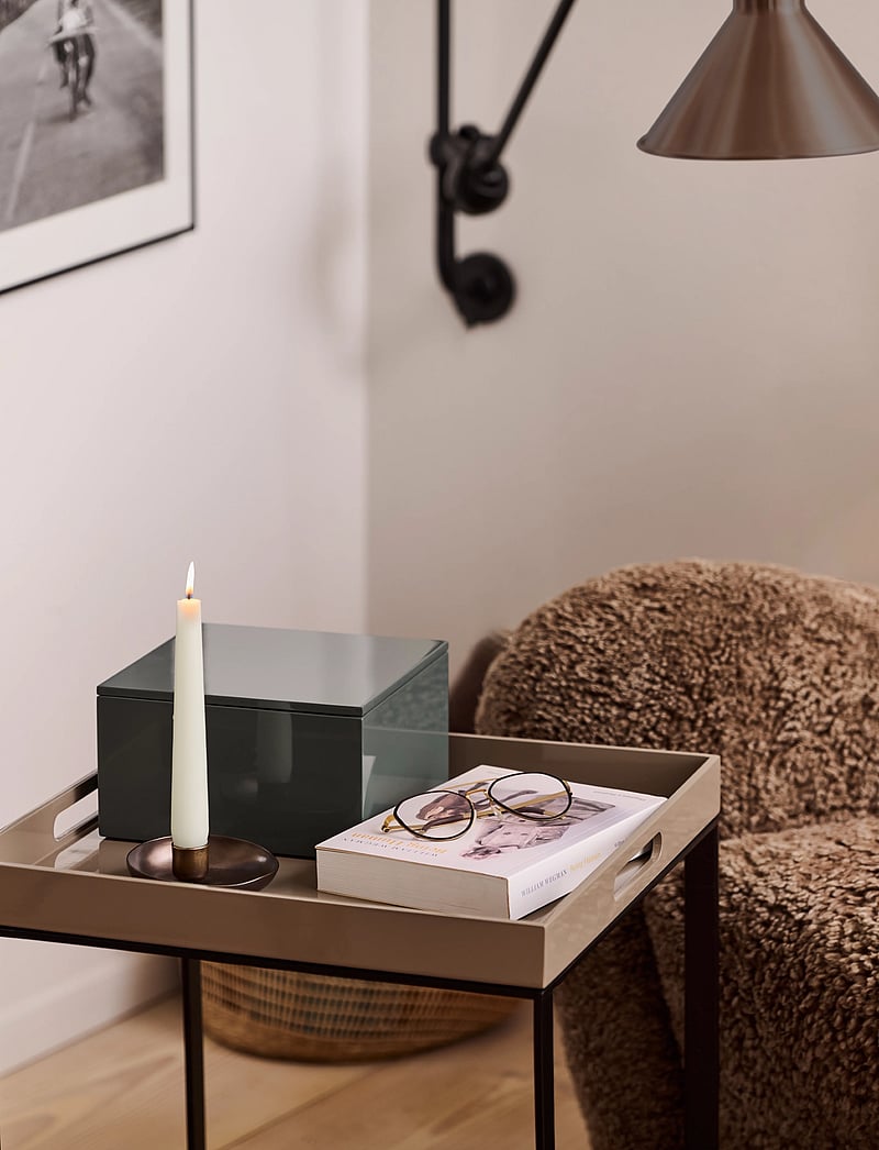 Mojoo - Lux Lacquer Tray w/handle - kandikud - warm grey - 3