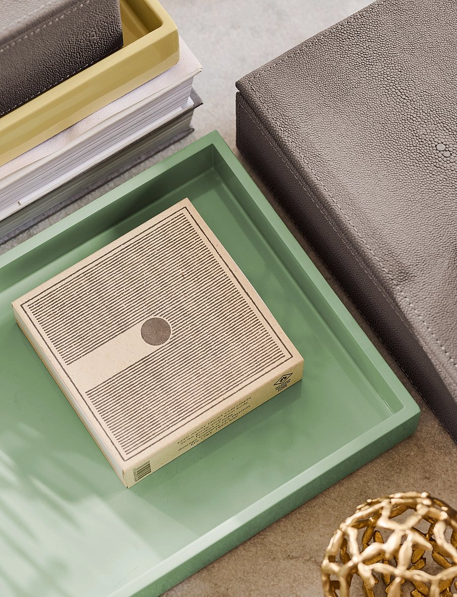 Mojoo - Lux Lacquer Tray - pale aqua - 1