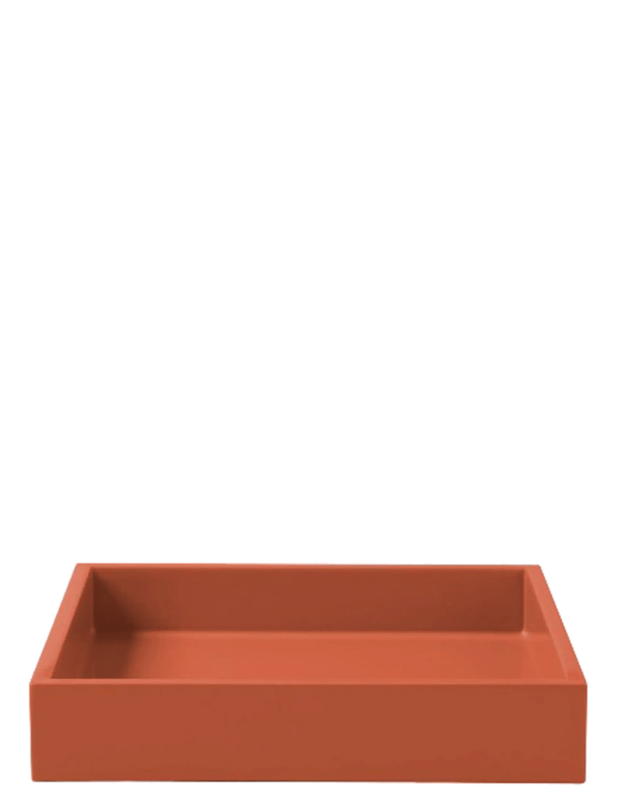 Mojoo - Lux Lacquer Tray - dekoschalen - spicy orange - 1