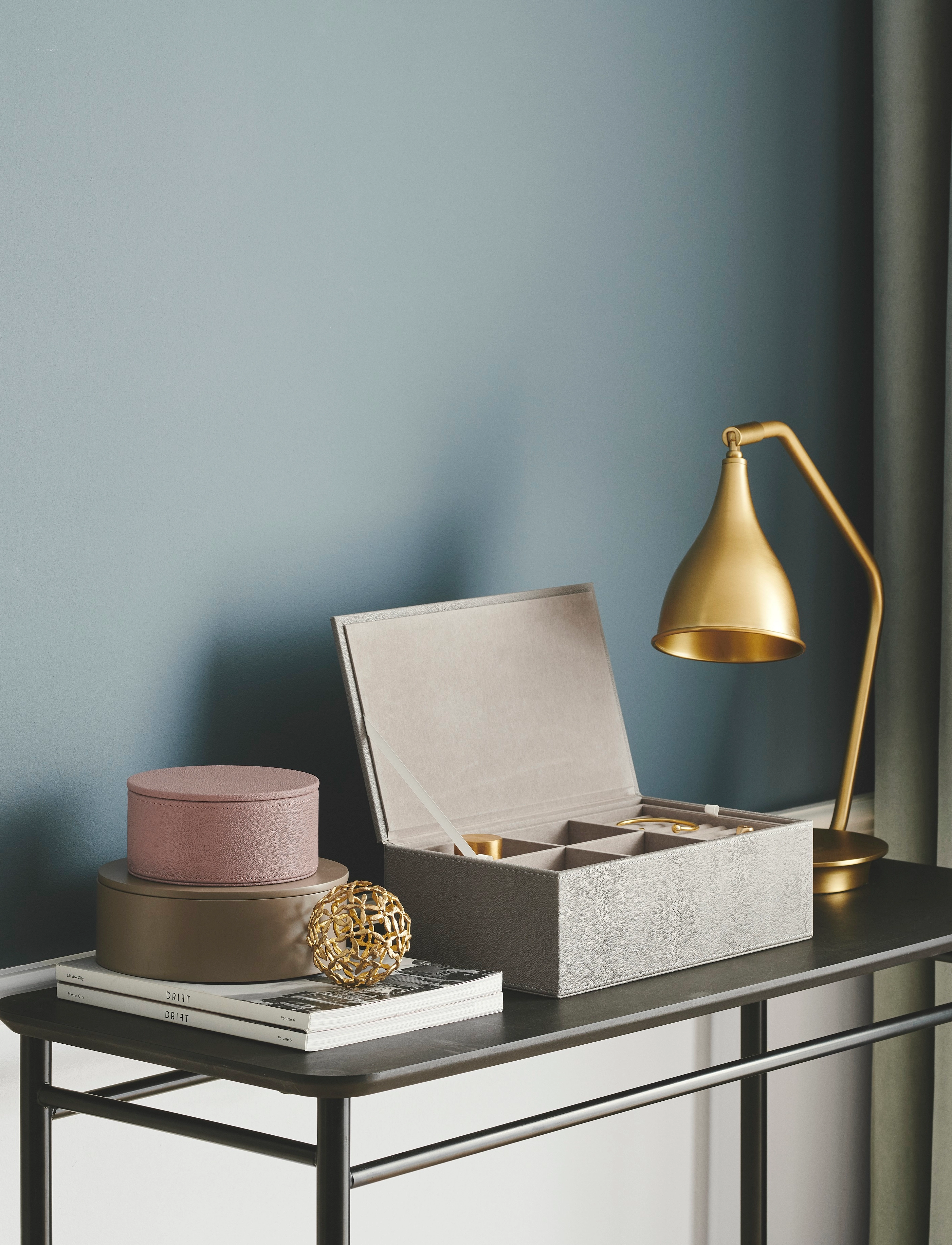 Mojoo Matt Lak Æske, Ø 20 cm, Storage, Grau - Mini Boxes, Frauen