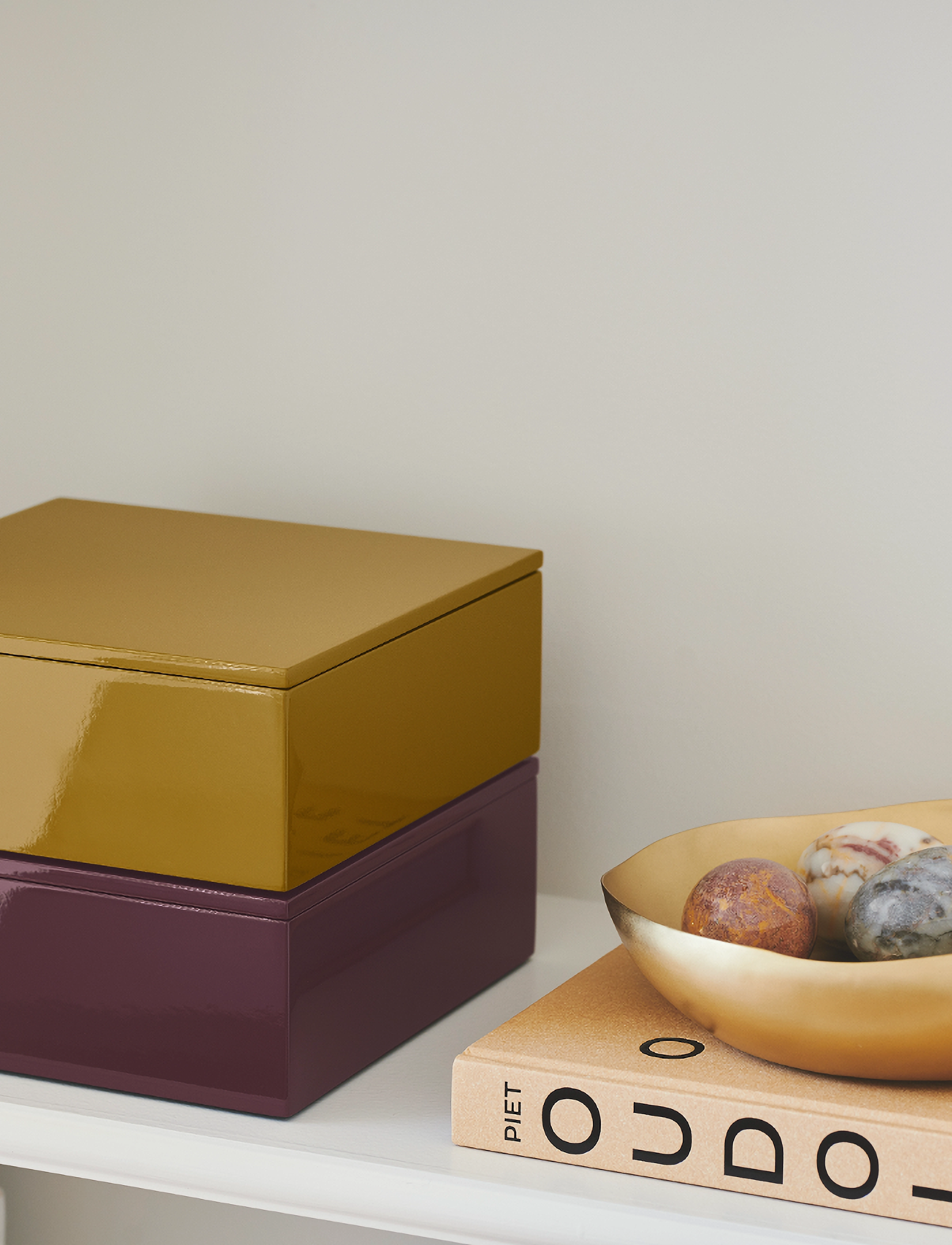 Mojoo Lux Lak Æske, 19X19X7 cm x 19, Jewellery, Burgunderrot - Jewellery Boxes, Homeware