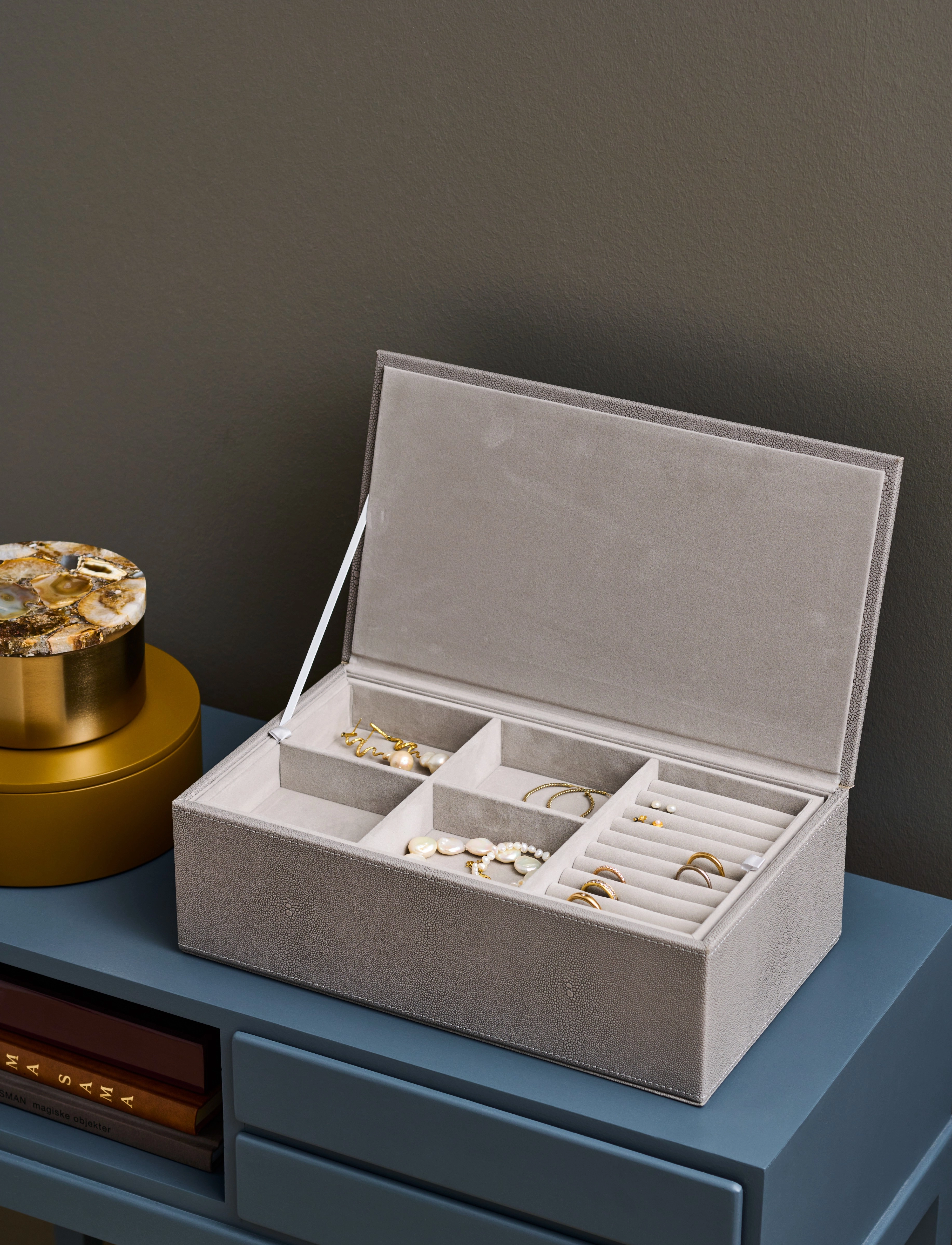 Mojoo Sting Smykkeskrin, 33X19X10.5 cm, Jewellery, Beige - Jewellery Boxes, Frauen