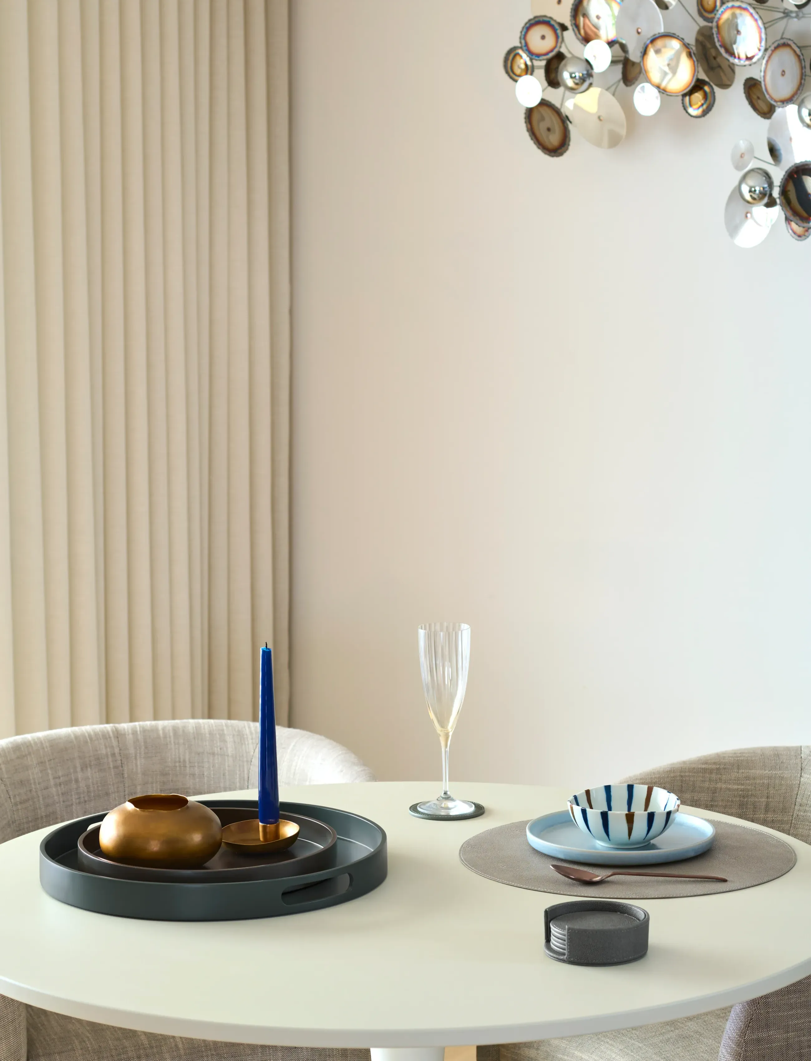 Mojoo Sting Coaster Sæt Af 6, Ø 12 cm, Dining & Table Accessories, Beige - Coasters, Homeware