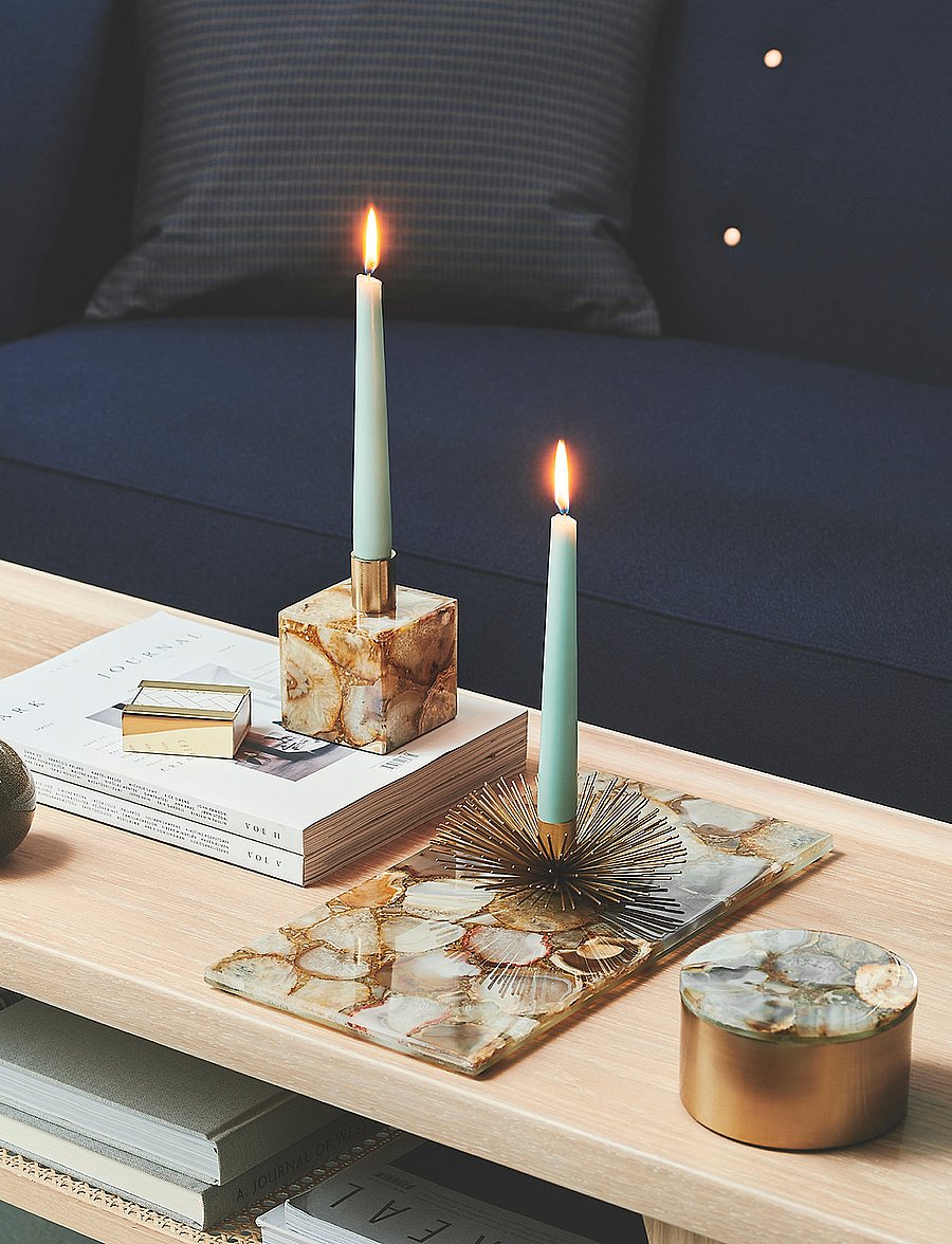 Mojoo - Agat Candleholder - küünlajalad - golden - 2