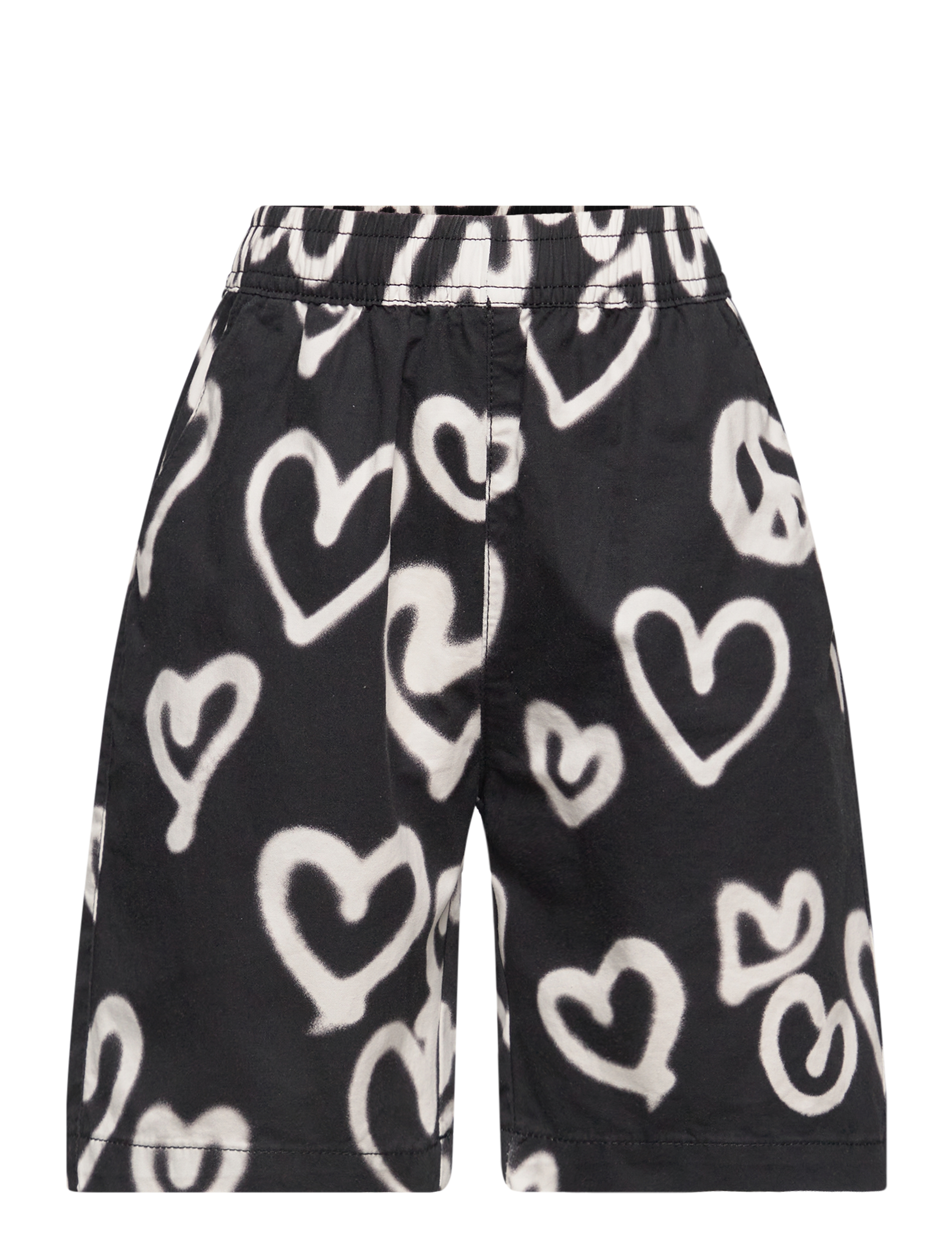 Molo Avart - Sweatshorts - SPRAYED HEARTS / black