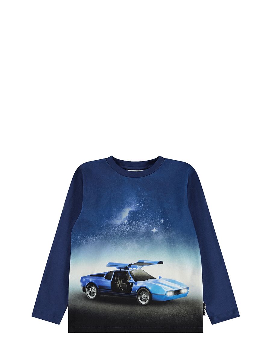 Molo - Reif - long-sleeved - blue car - 0