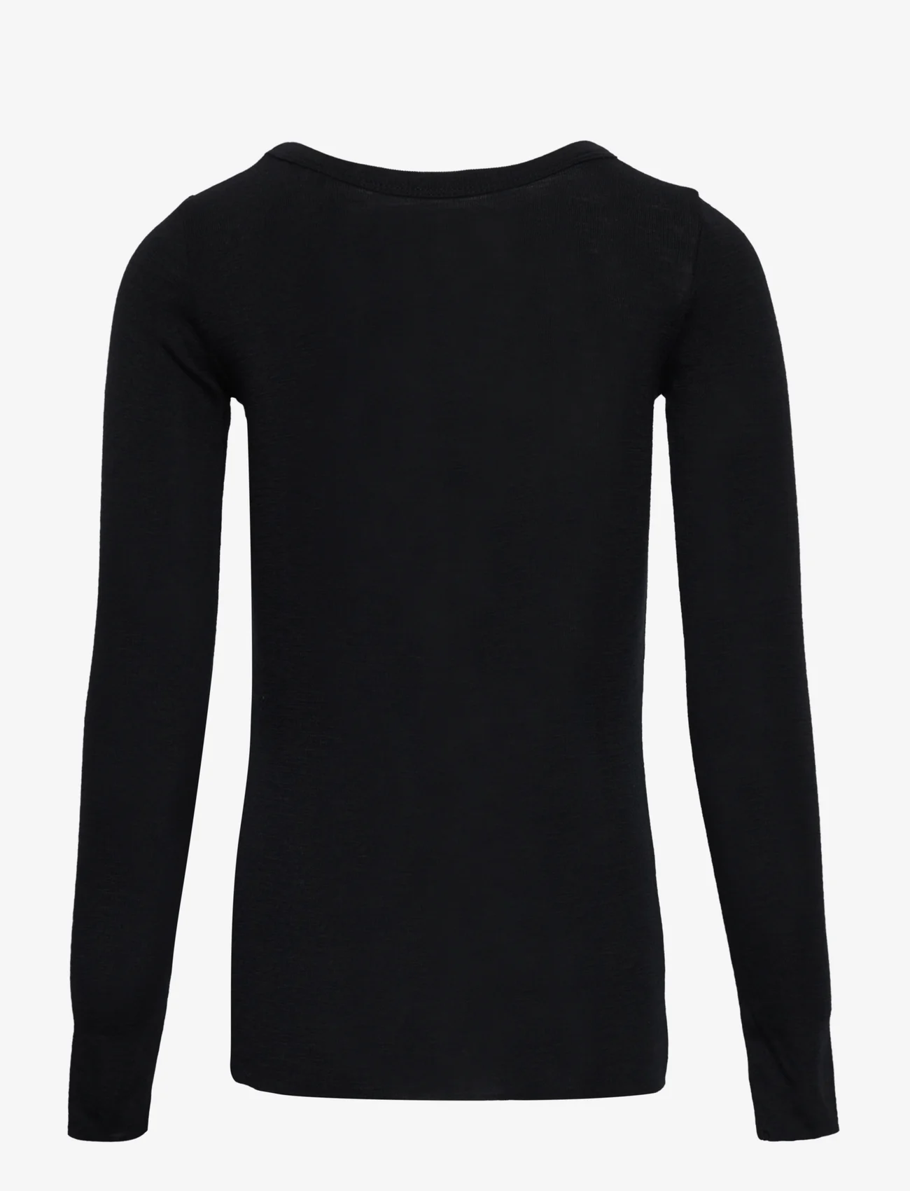 Molo - Rihanna Wool - long-sleeved t-shirts - black - 1