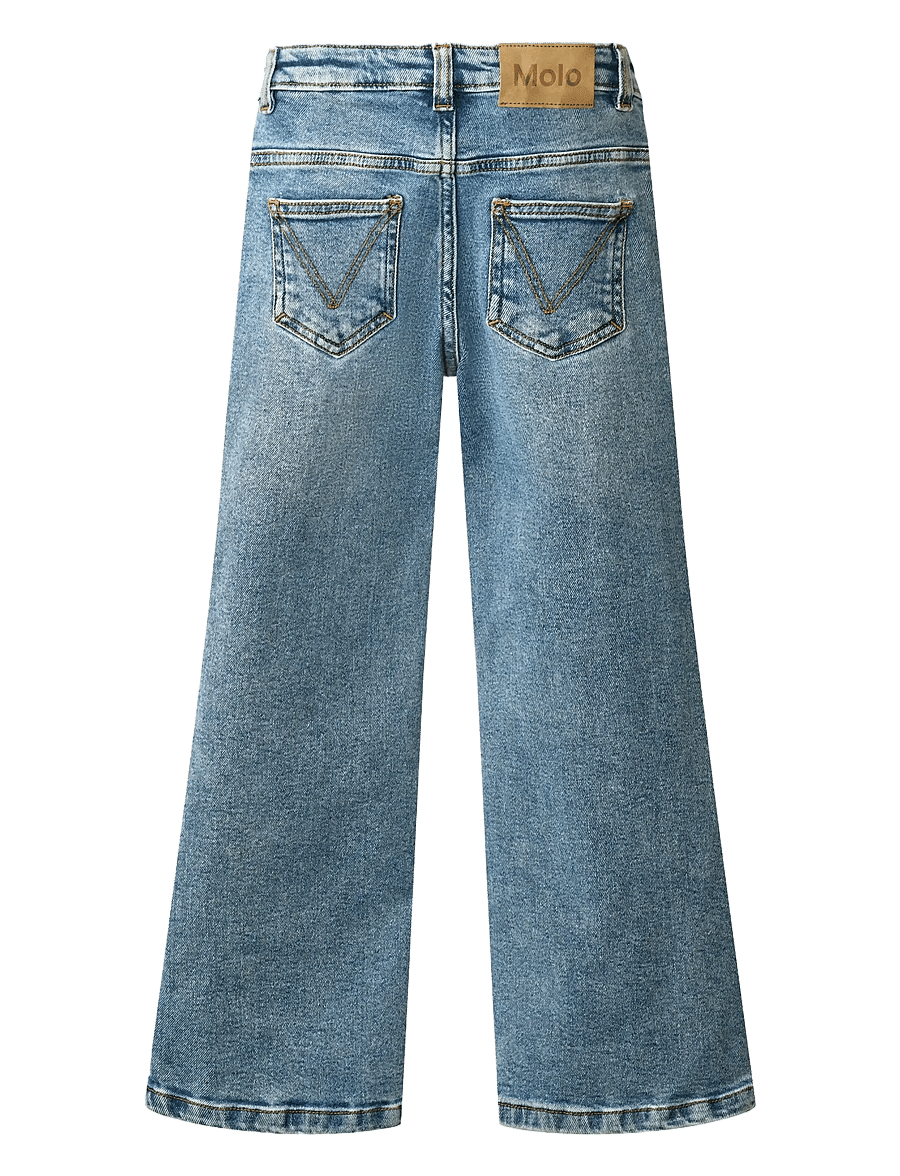 Molo - Asta - hosen mit weitem bein - worn denim - 2
